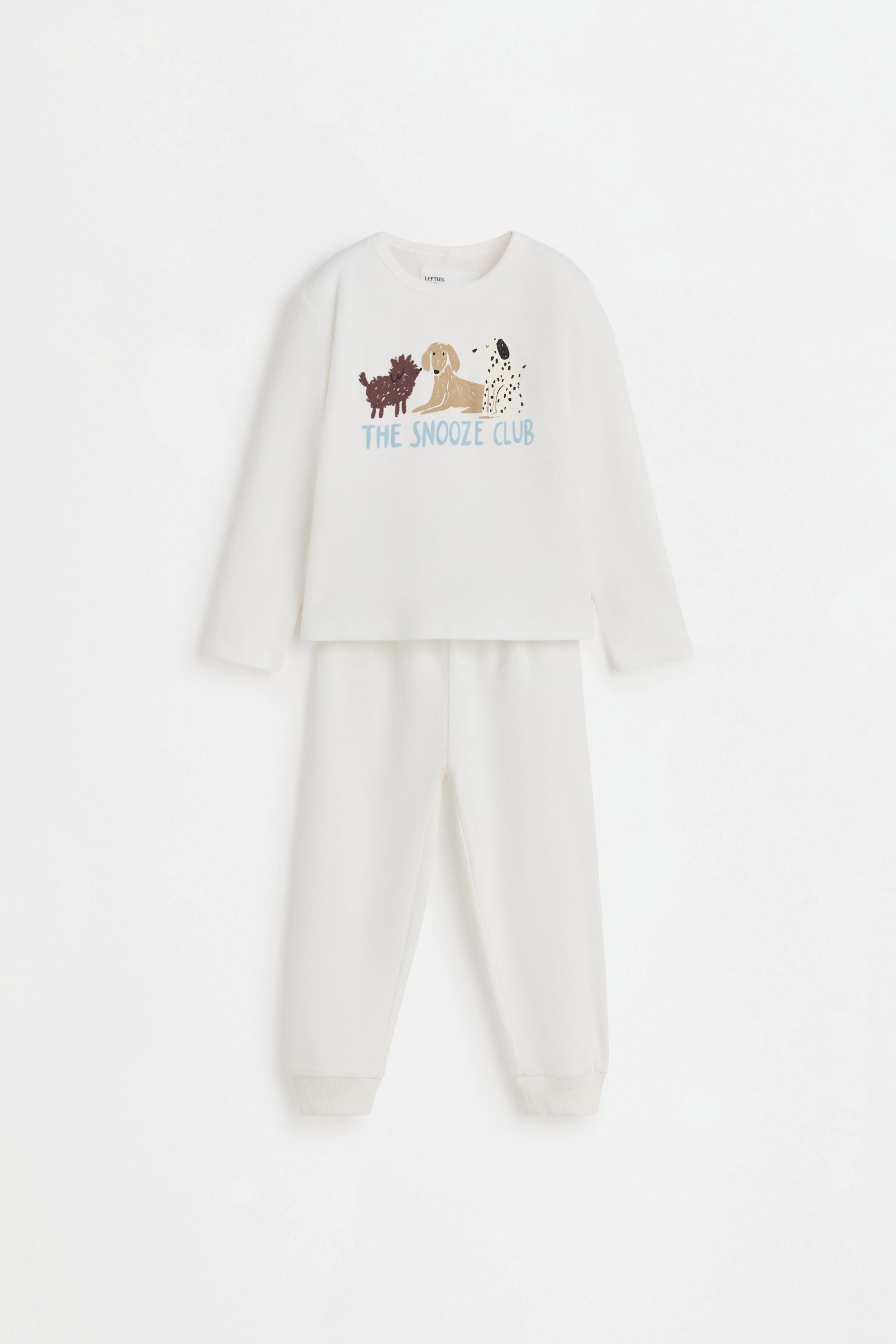 Pack of 2 printed long pyjamas — ECRU