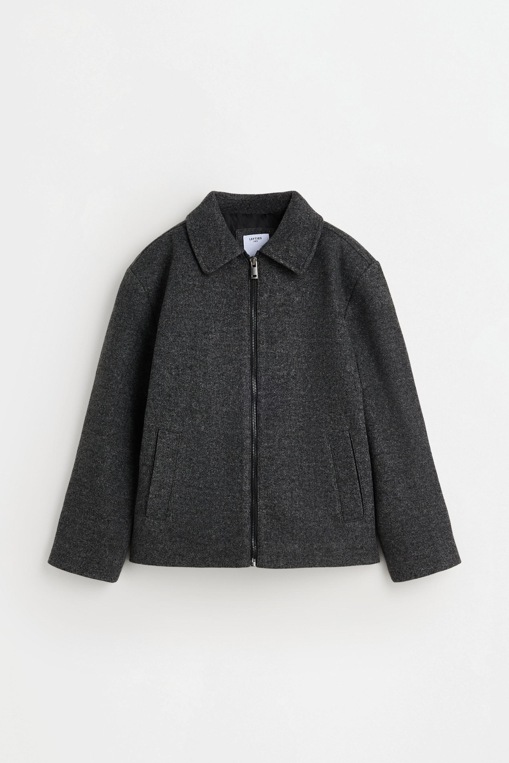 Wool-blend jacket — GREY MARL