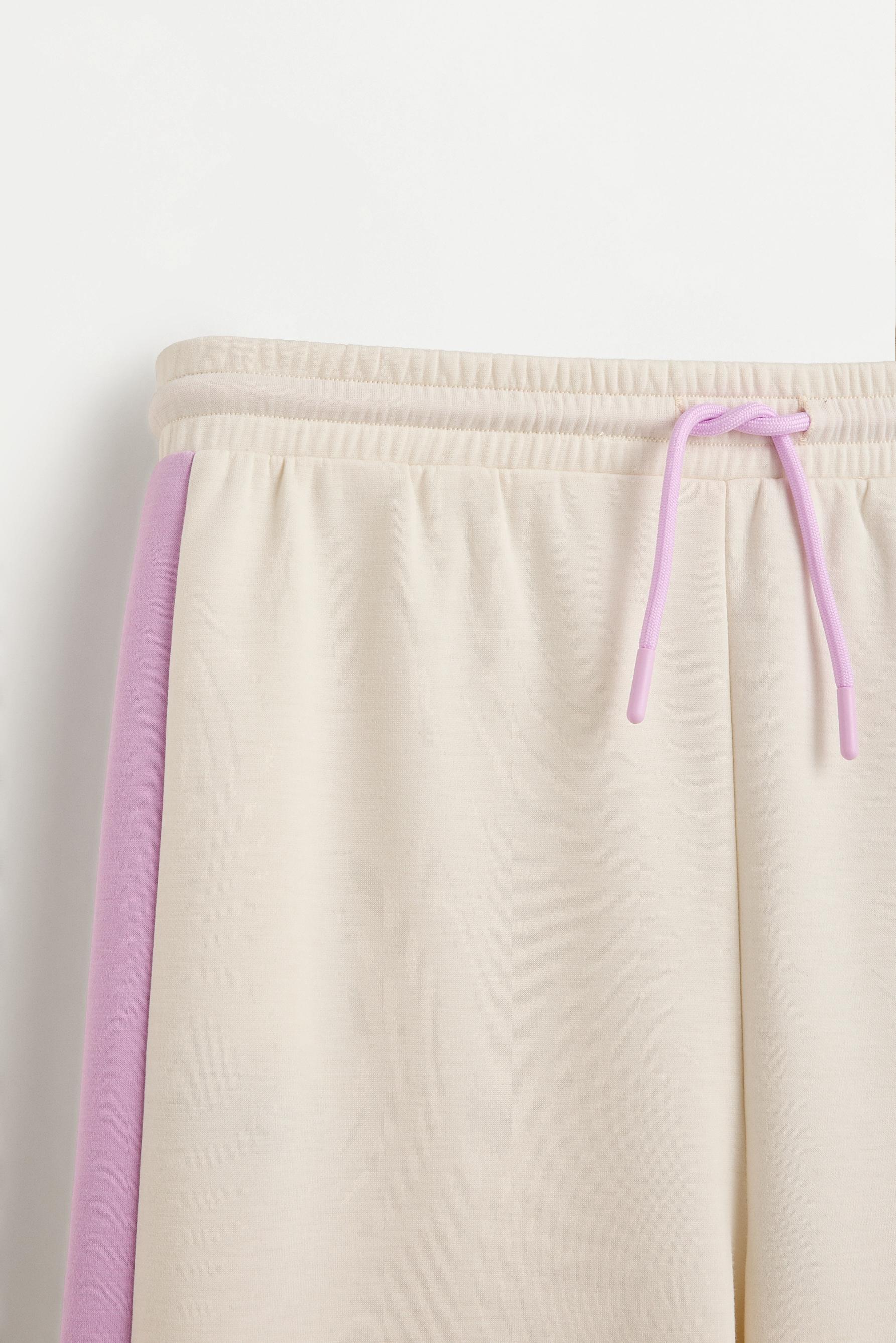 Wide-leg trousers with side stripes — OFF WHITE