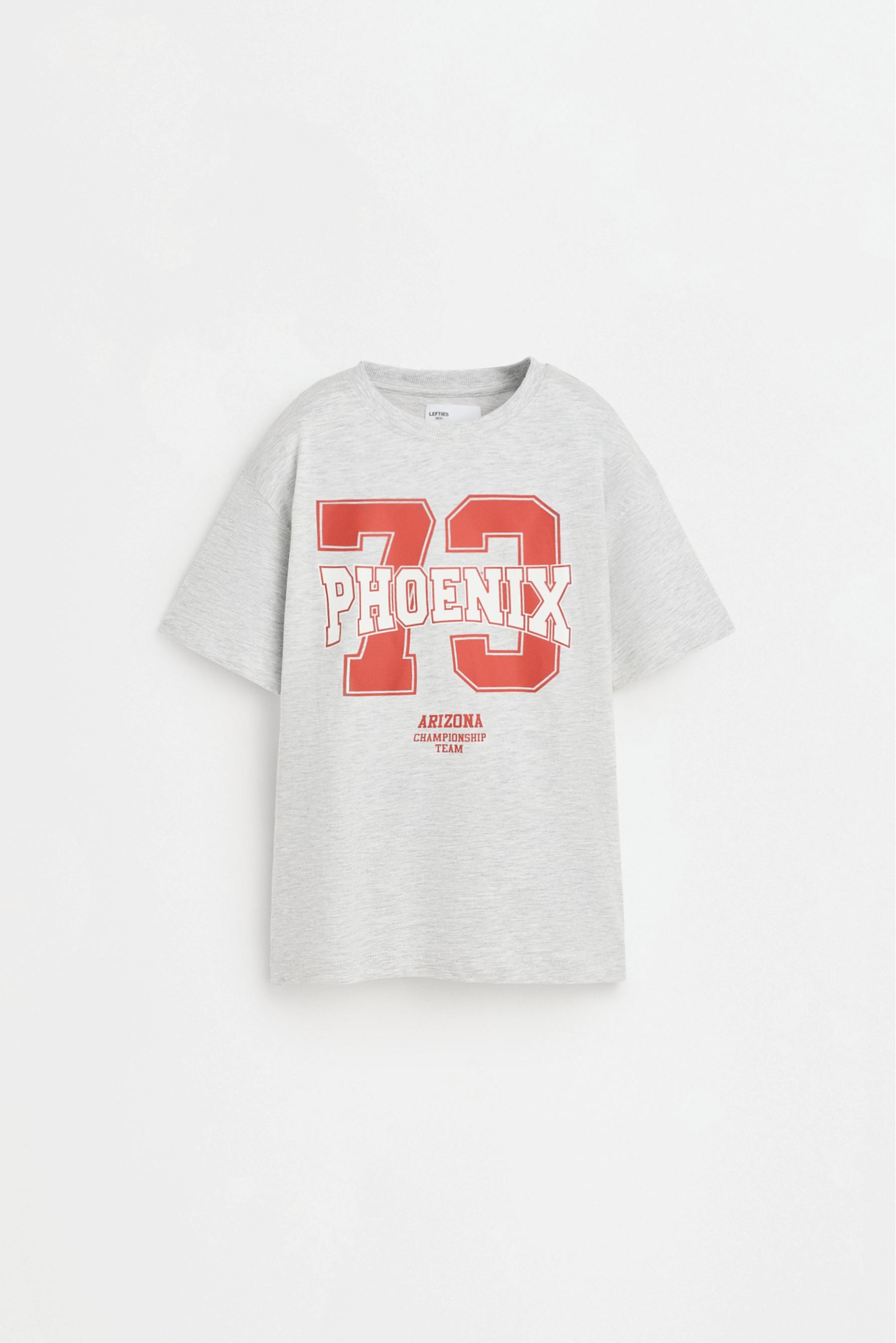 Printed T-shirt — GREY MARL