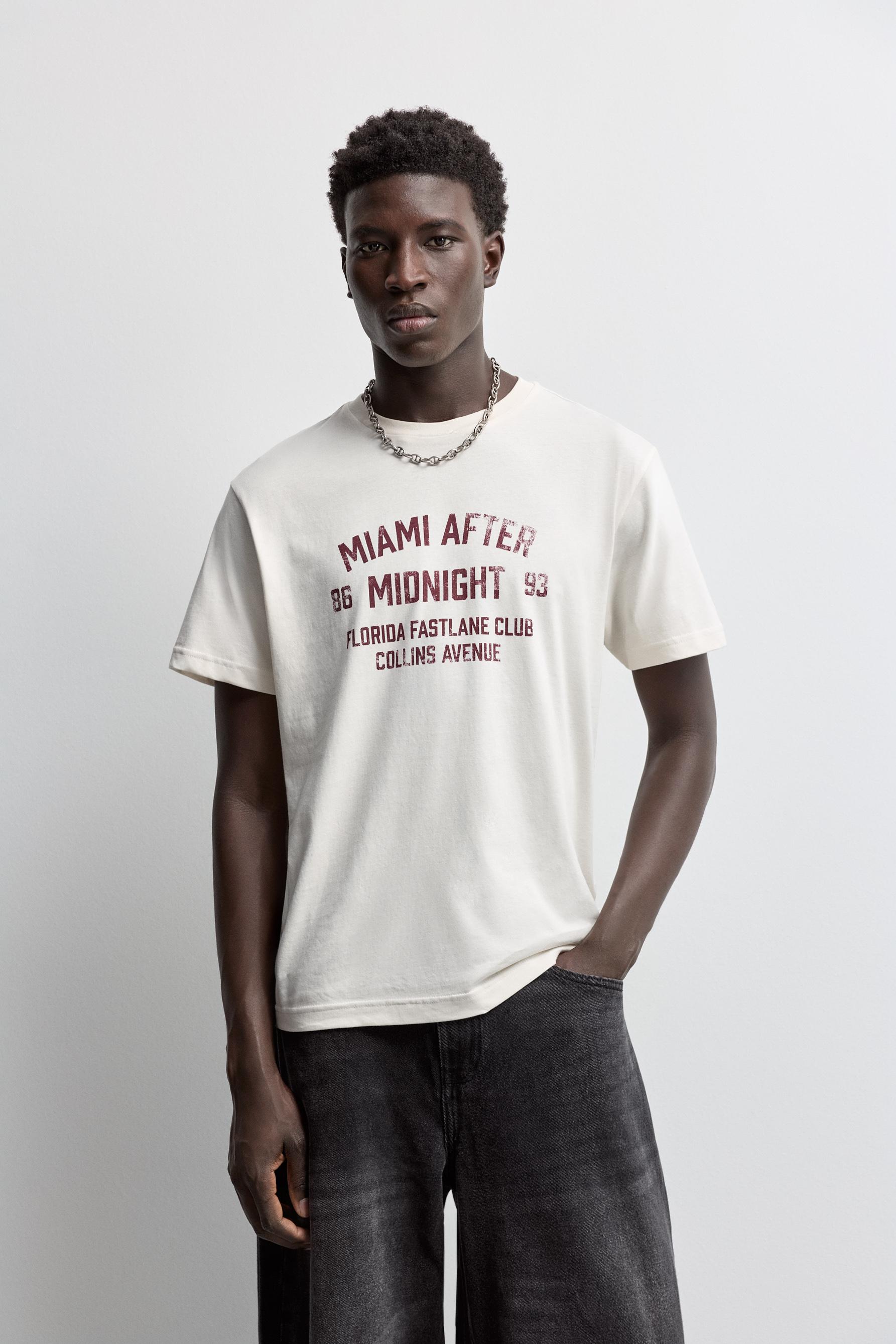 3-pack of printed T-shirts — BROWN