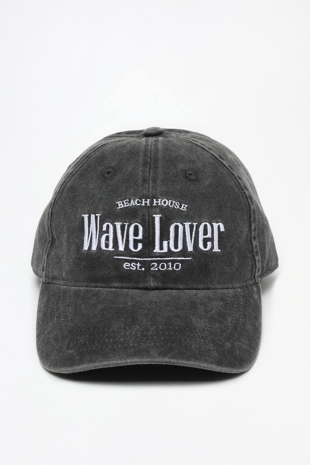 Faded-effect embroidered cap