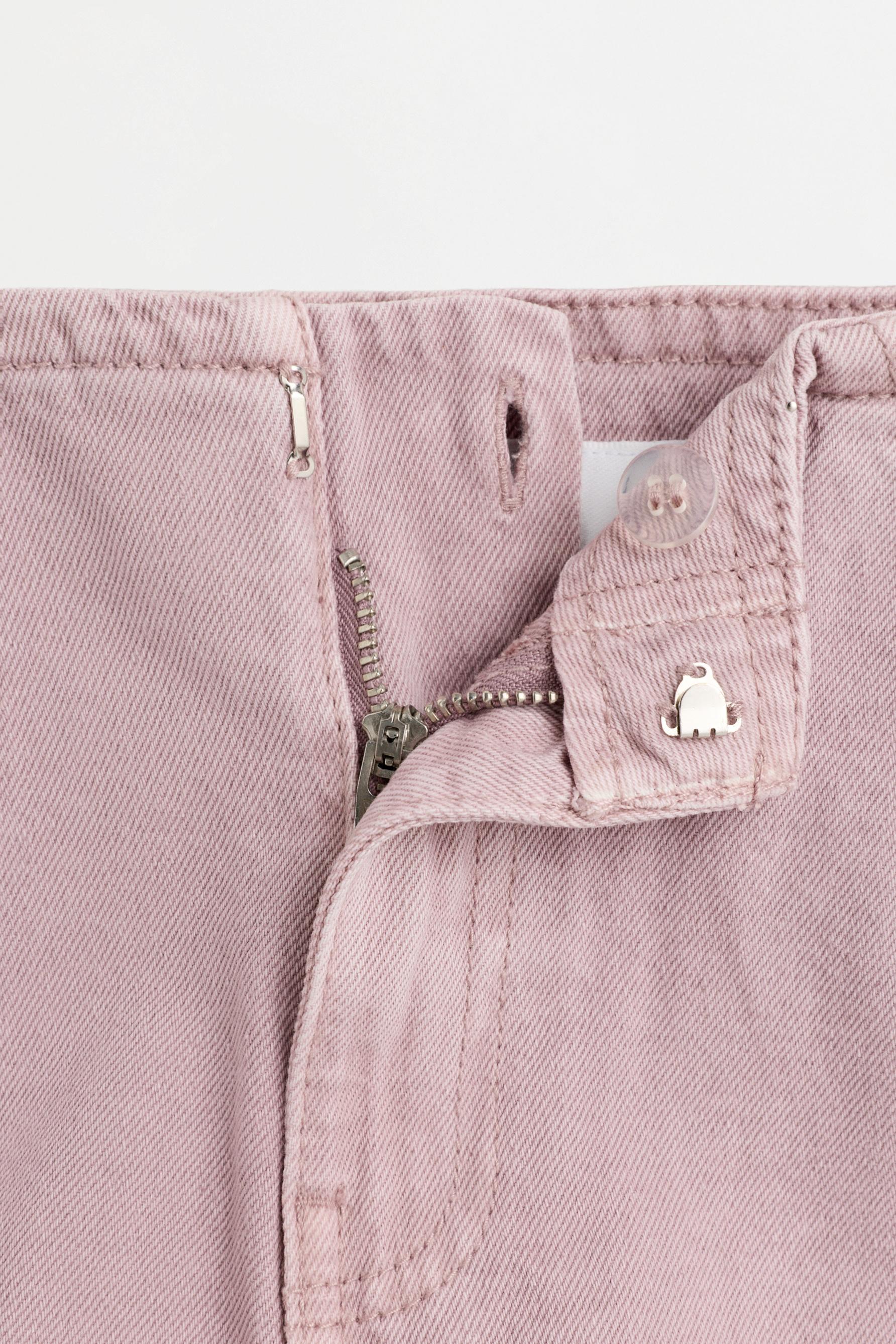 Studded denim shorts — FADED PINK