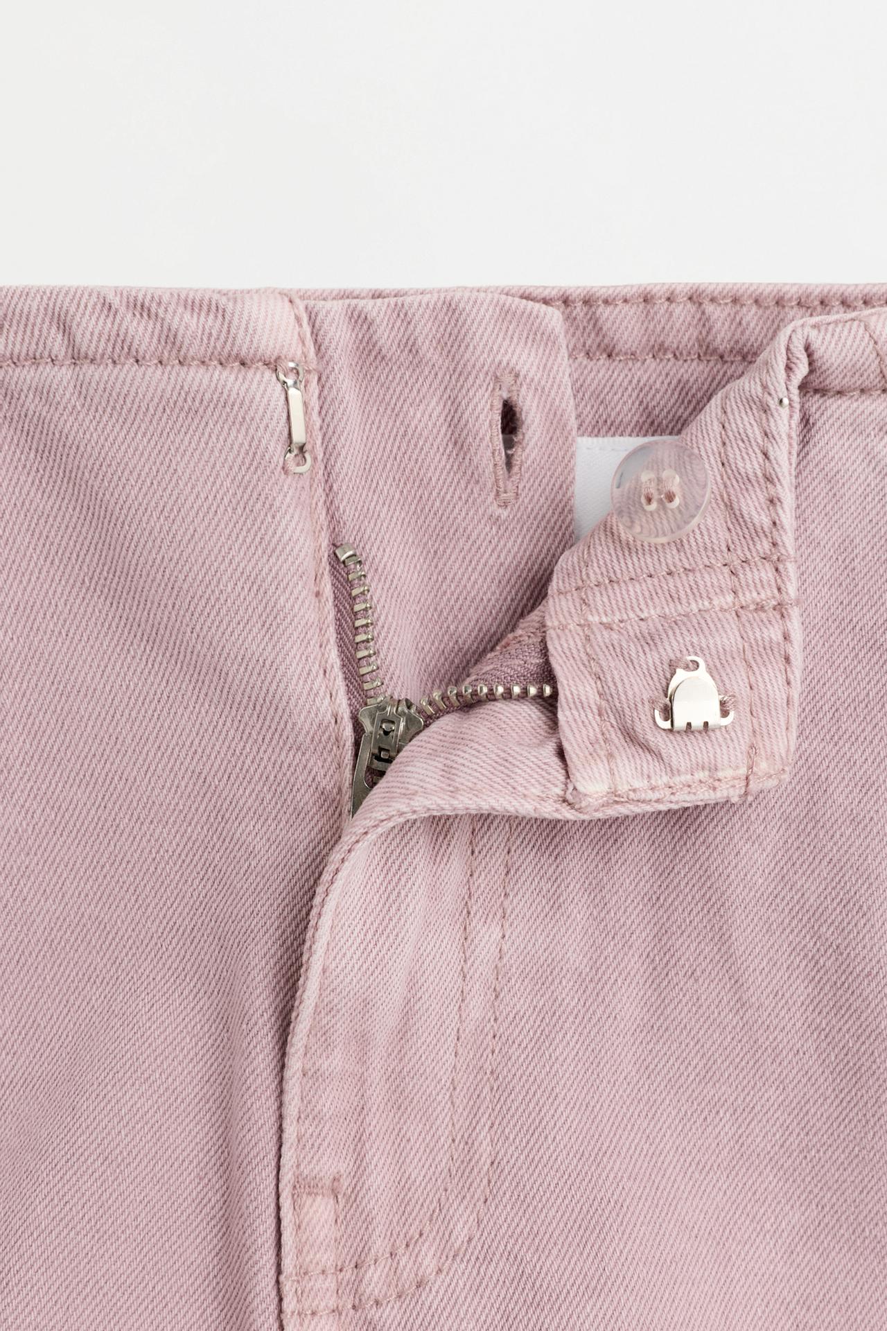 Studded denim shorts — FADED PINK