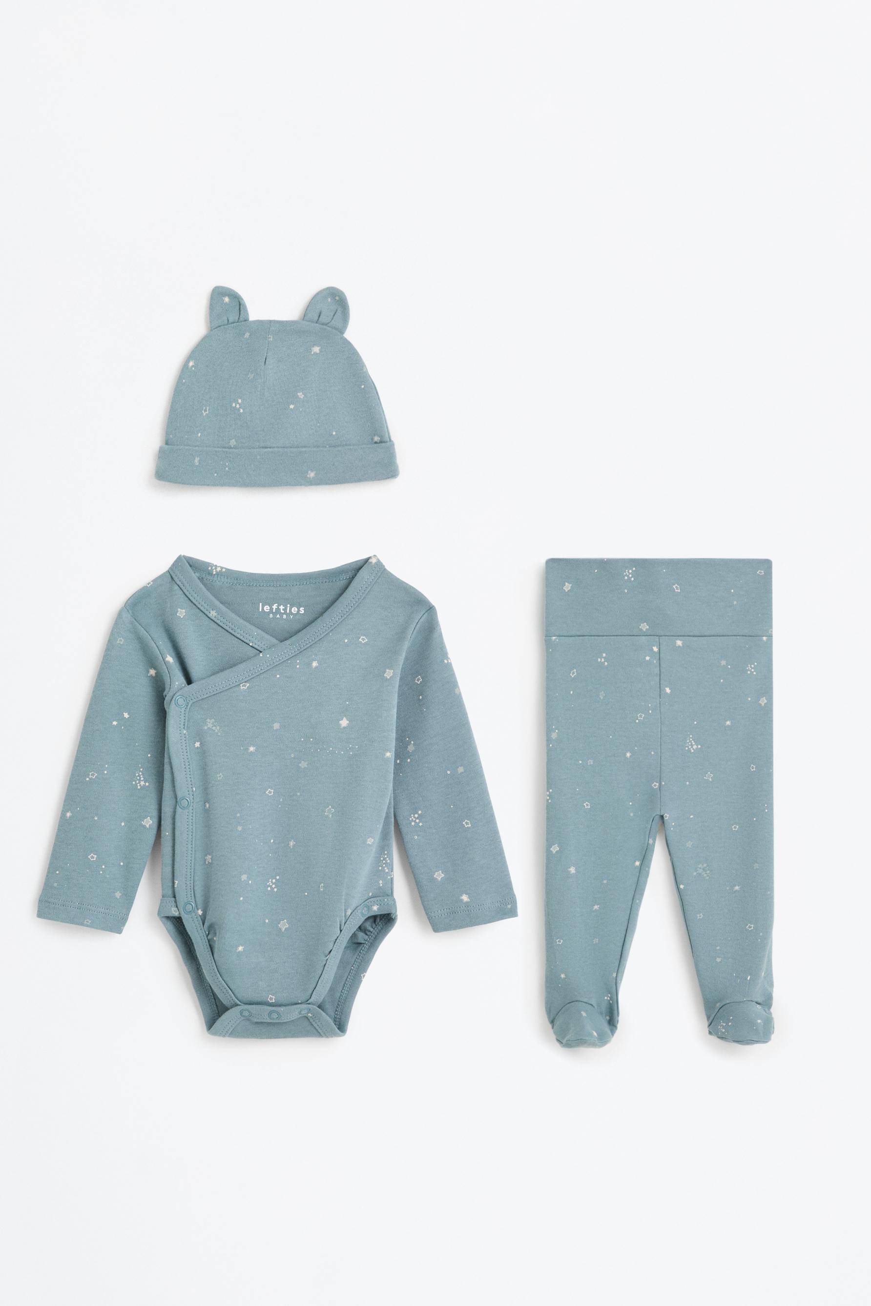 Conjunto de body, polaina y gorrito