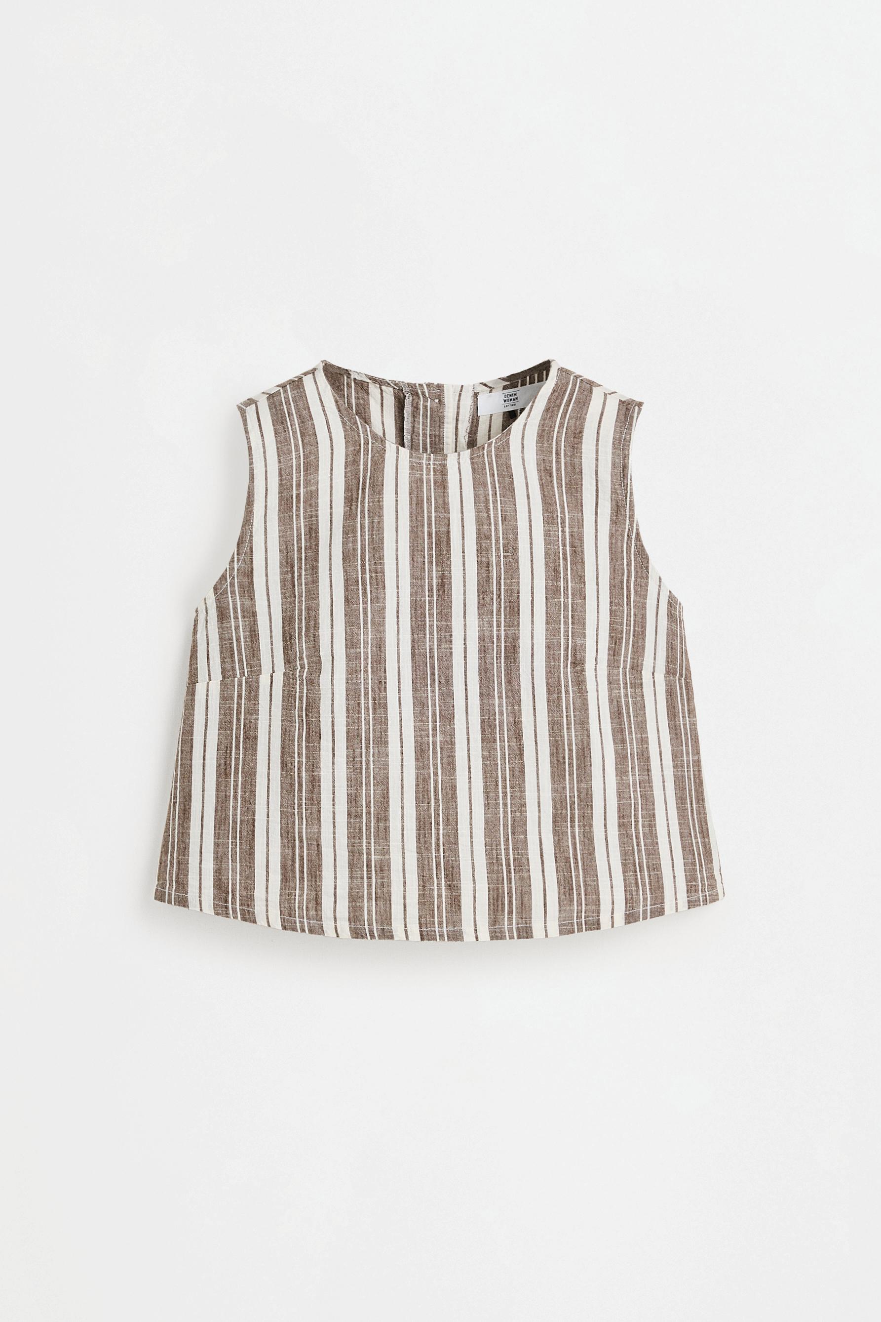 Denim top — STRIPED
