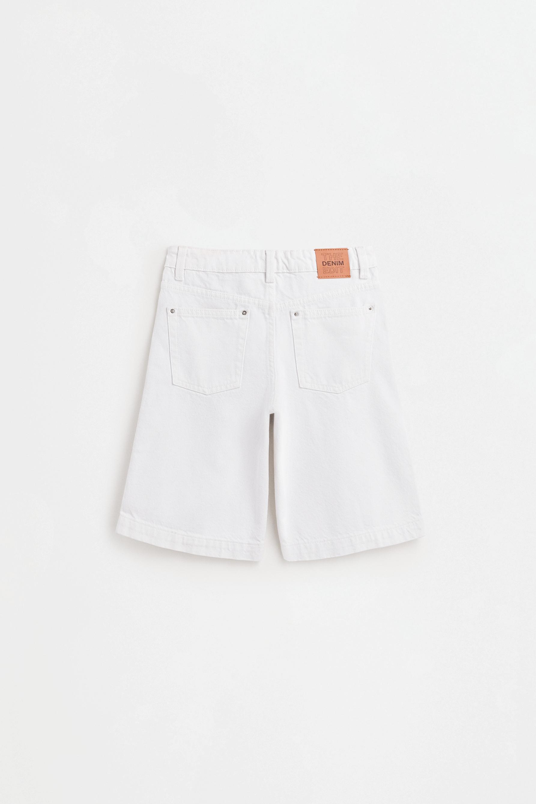Denim Bermuda shorts — WHITE