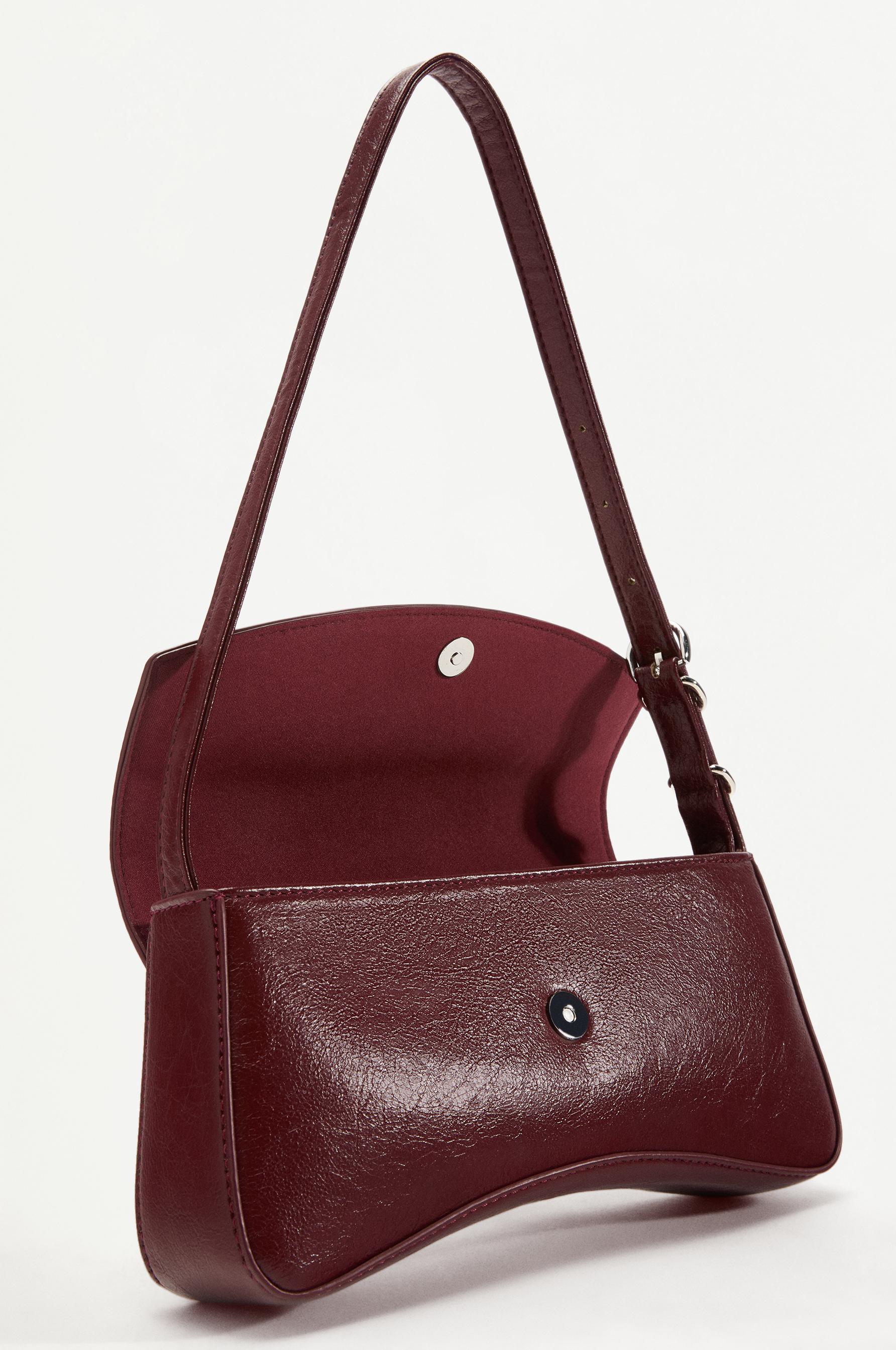 Flap shoulder bag — BURGUNDY