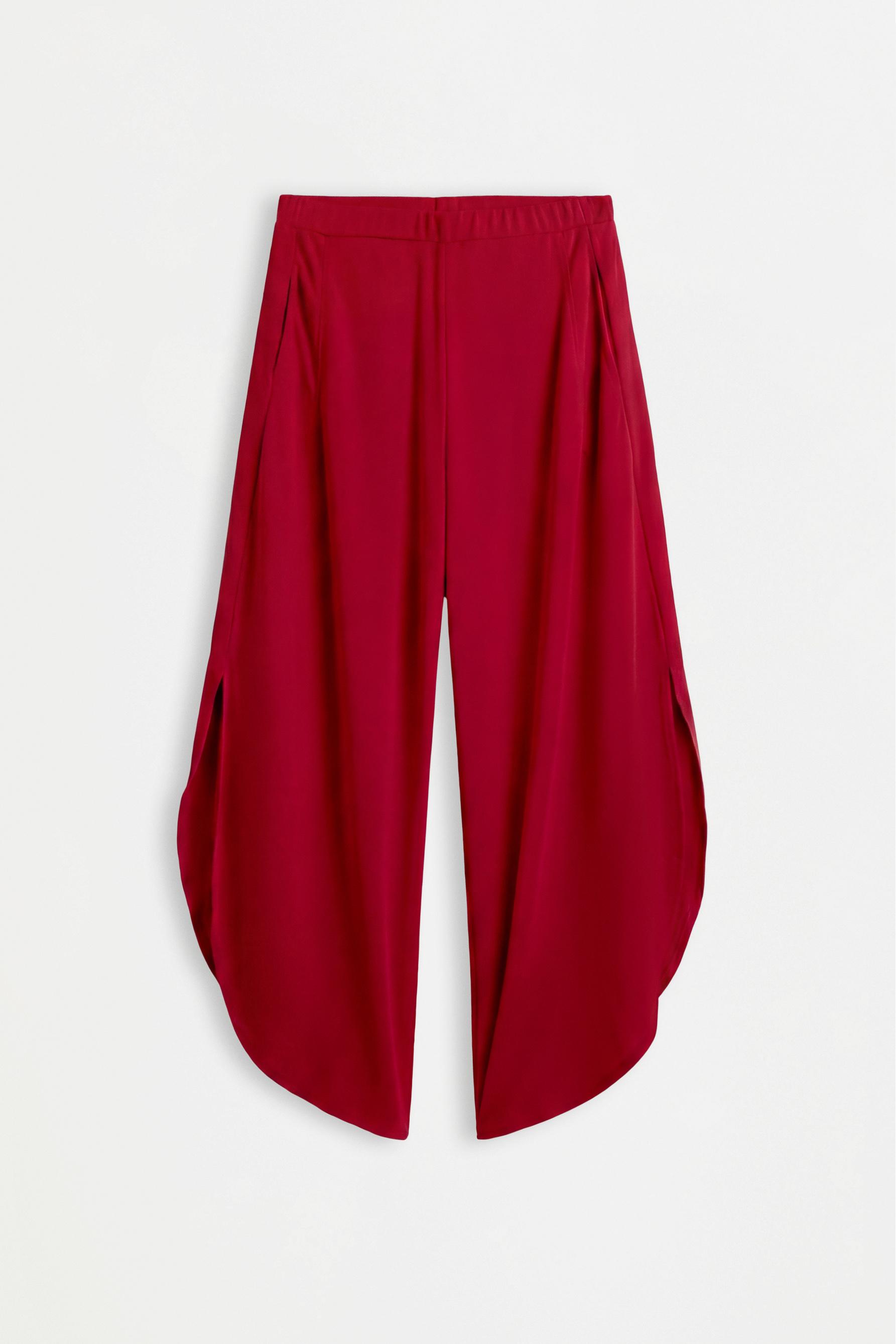 Split detail culottes — RED