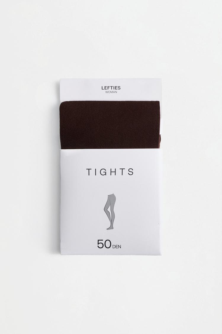 50 denier tights — CHOCOLATE