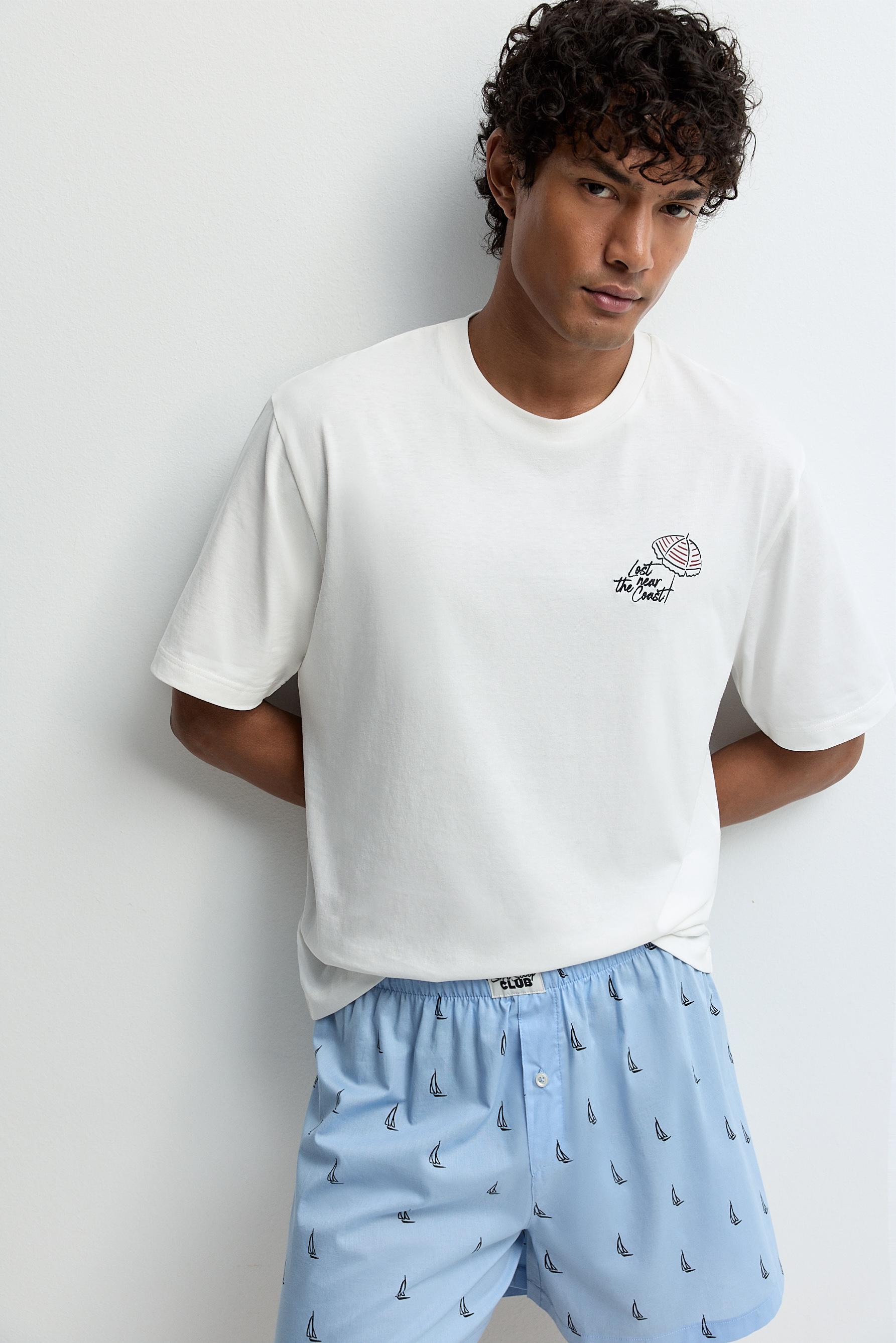 Short printed pyjamas — OFF WHITE