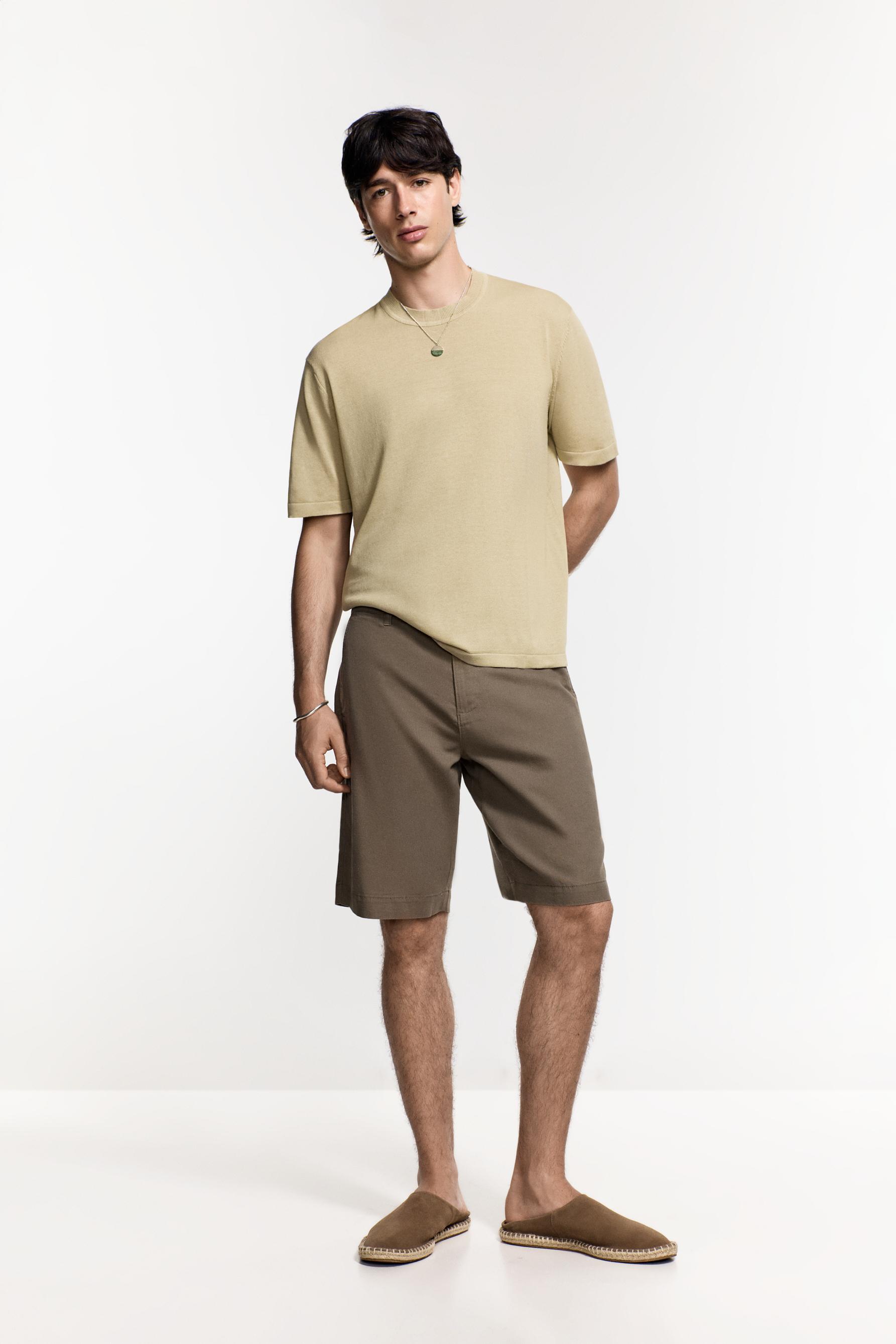 Basic knit T-shirt — PALE GREEN