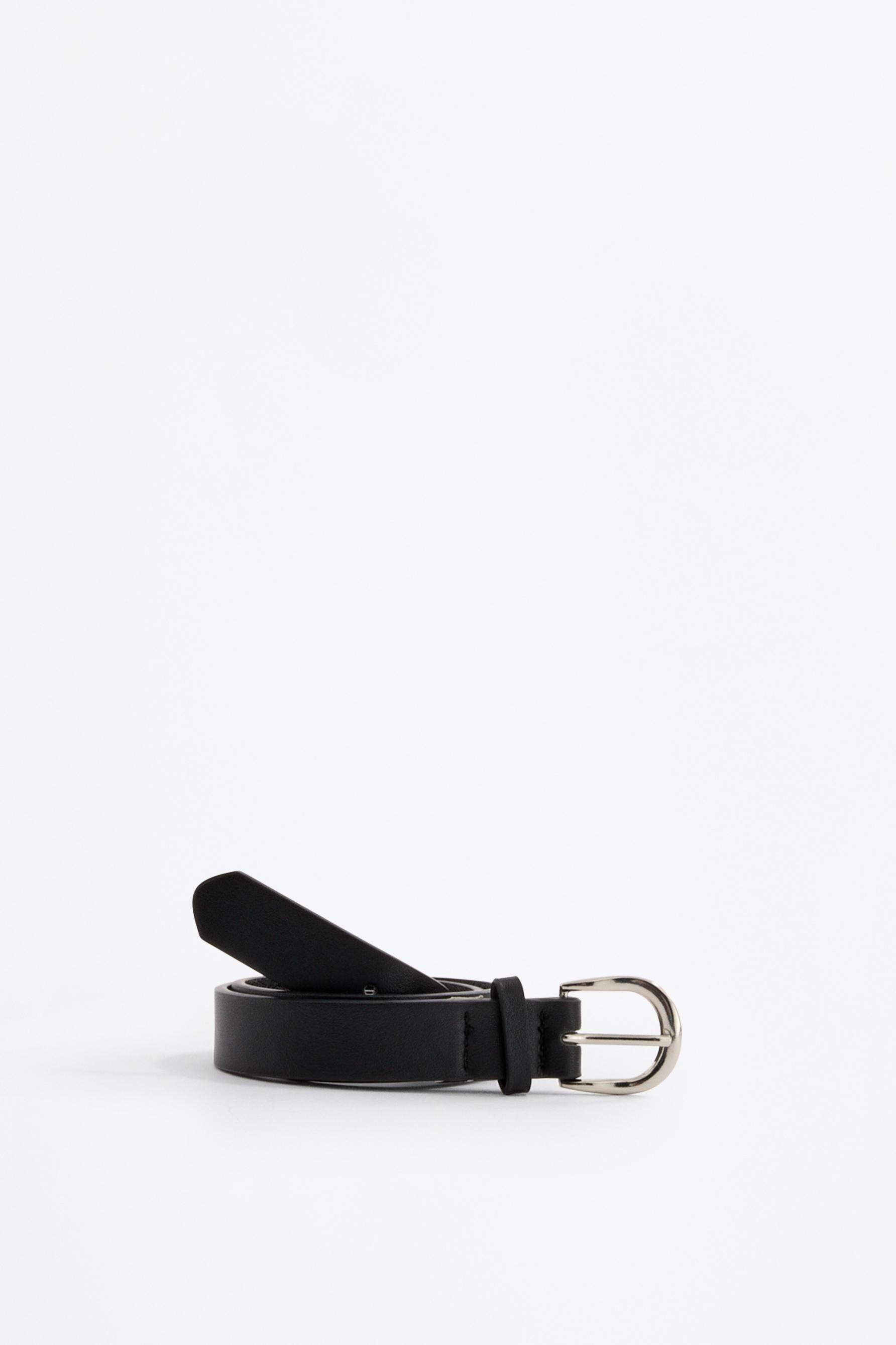 Leather effect belt — BLACK