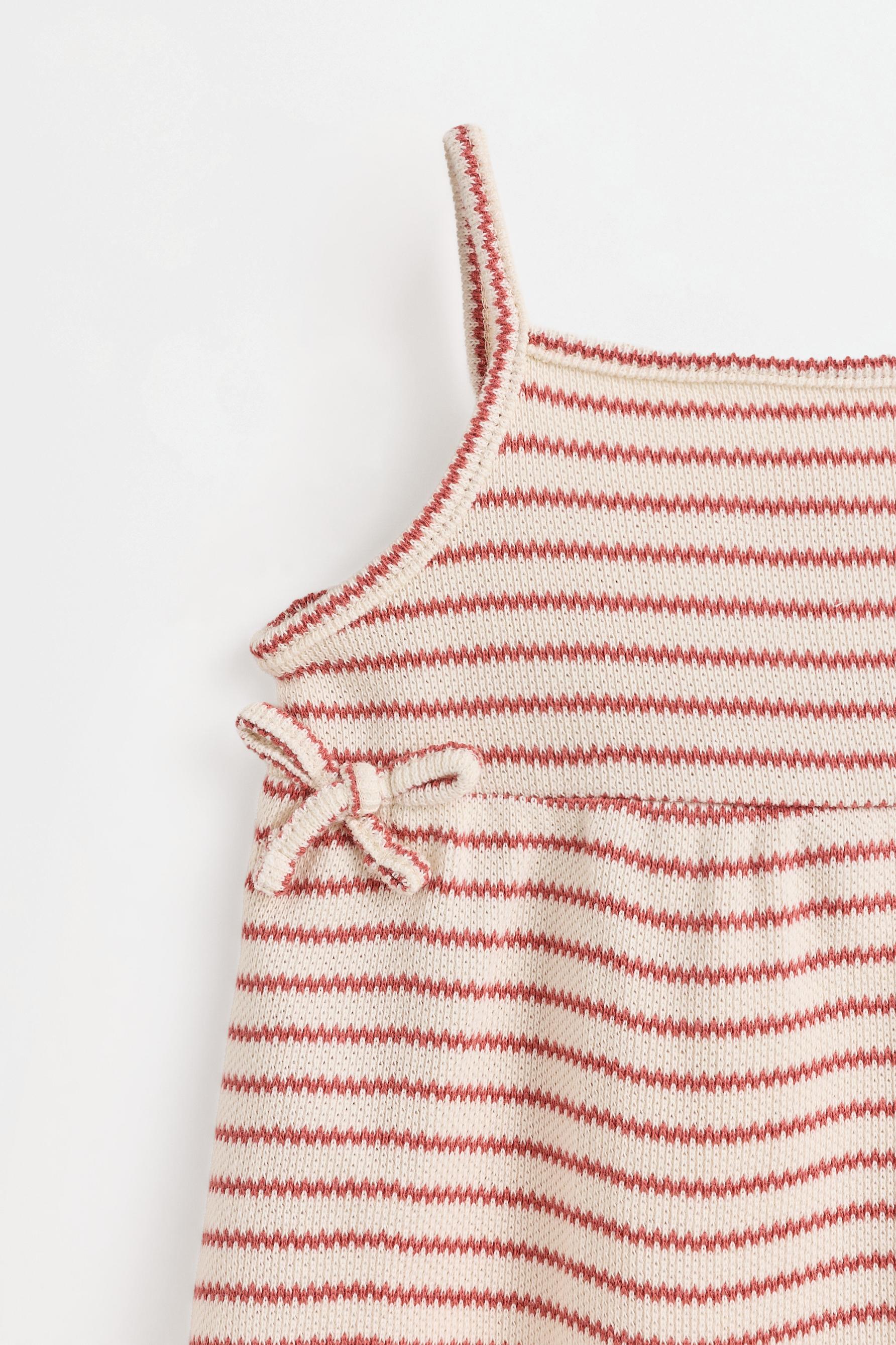 Striped bias cut top and shorts set — RUSSET