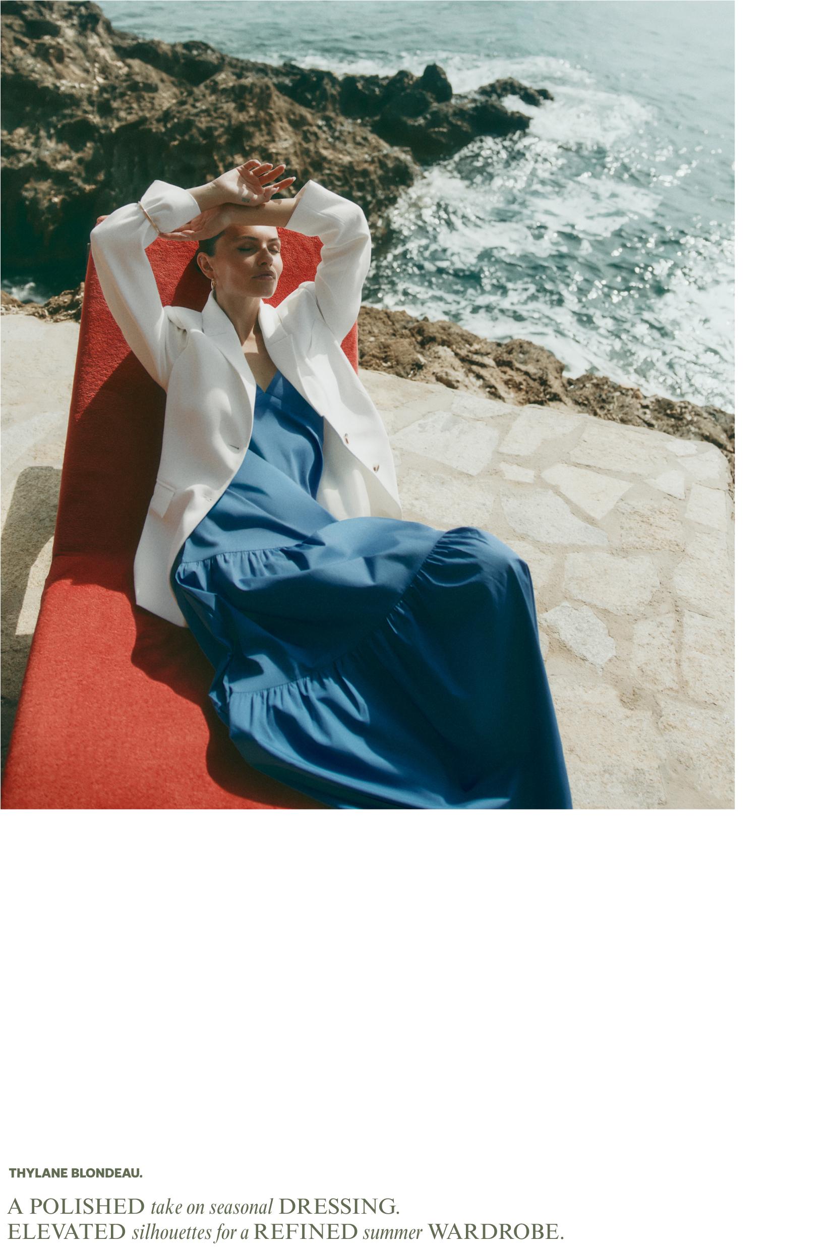 Midi dress with straps — DEEP BLUE