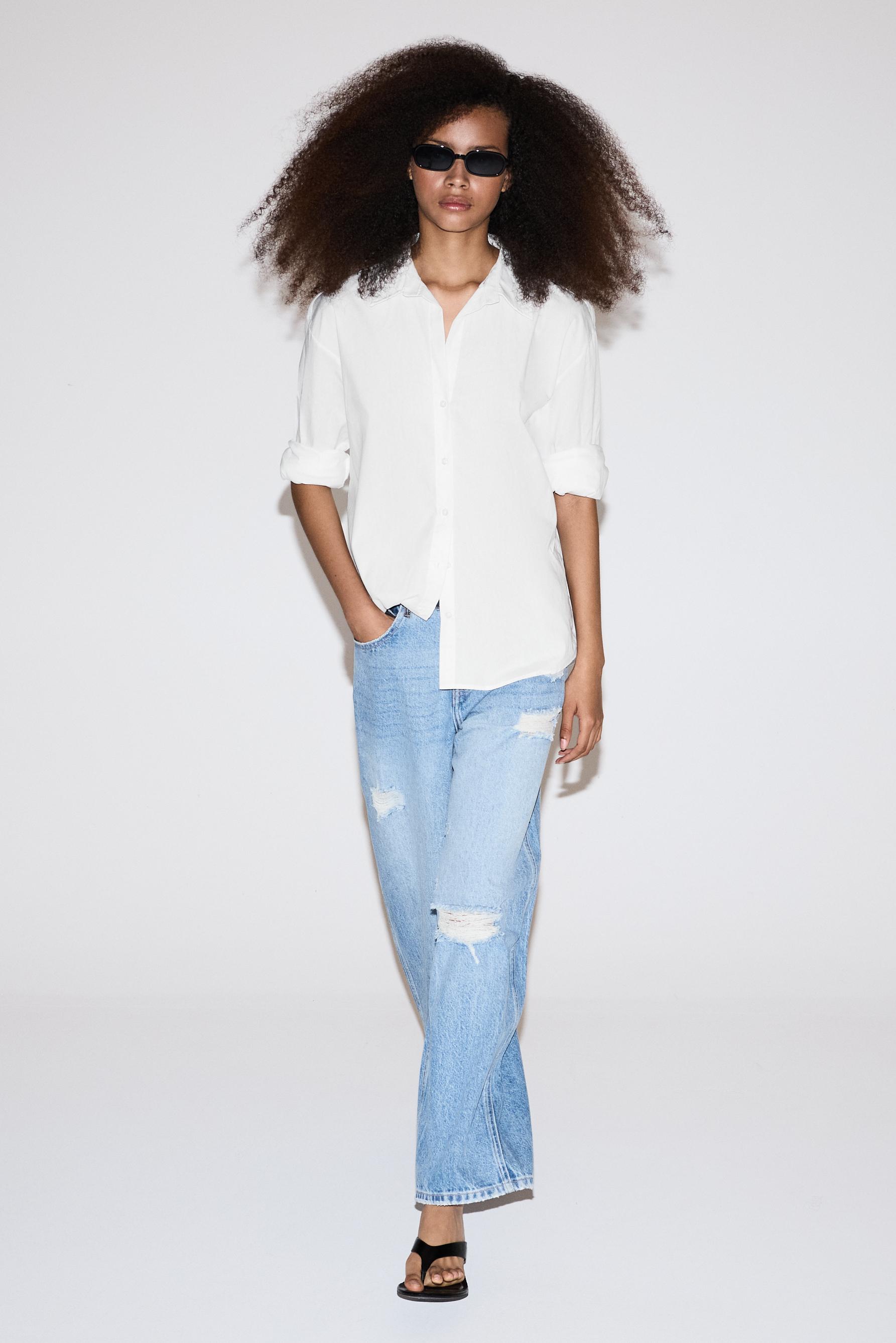 Double waistband baggy jeans — FADED NAVY