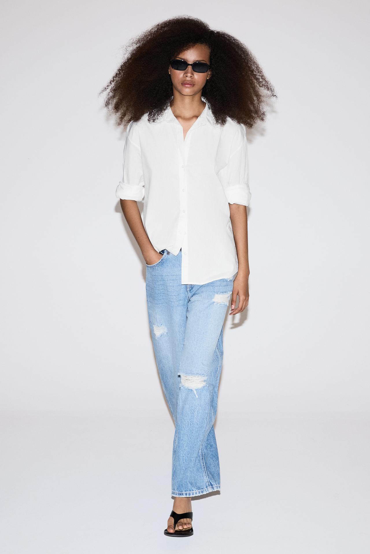 Double waistband baggy jeans — FADED NAVY
