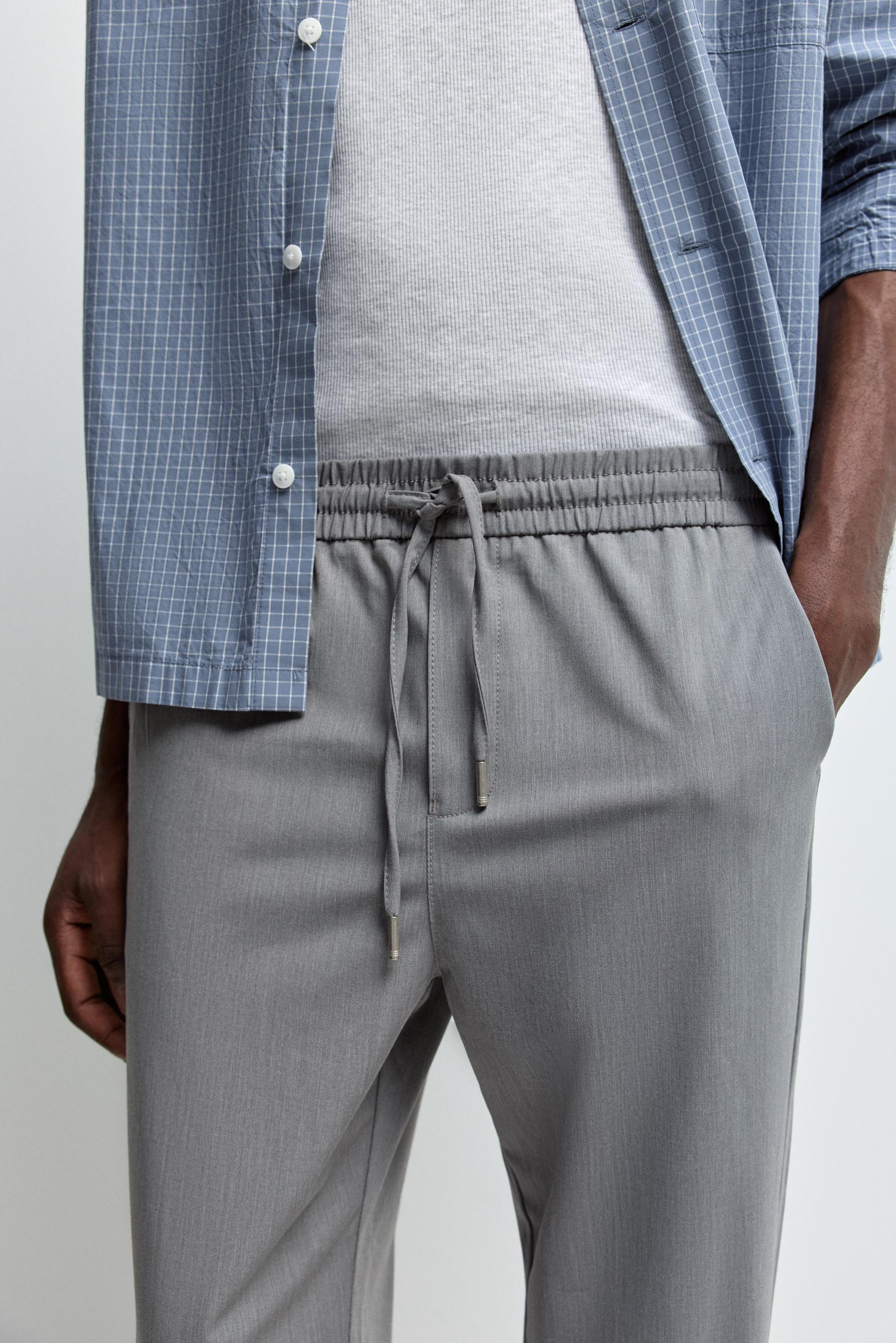 Tailored jogger trousers — GREY MARL