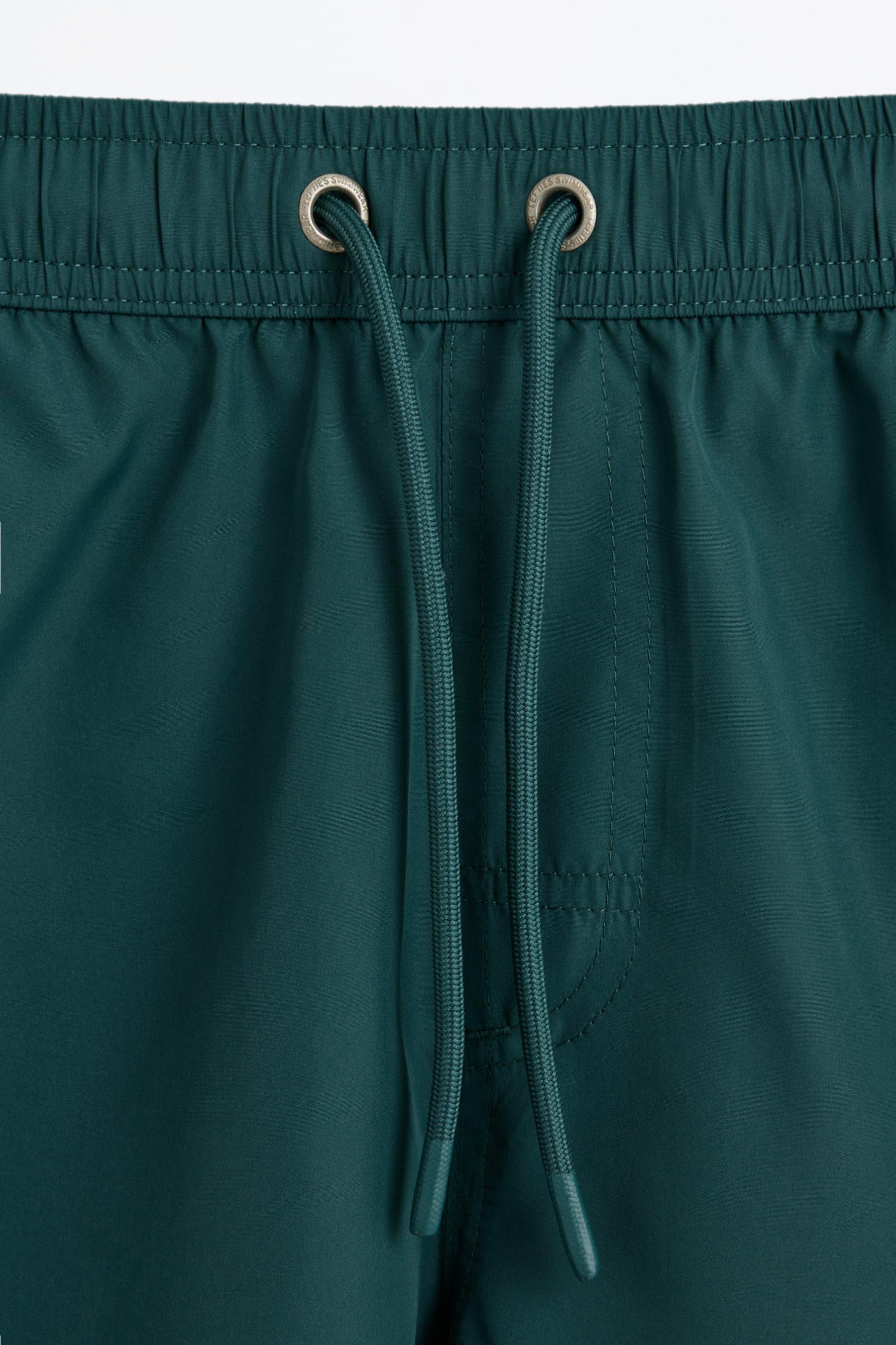 Basic regular fit swim shorts — EMERALD GREEN