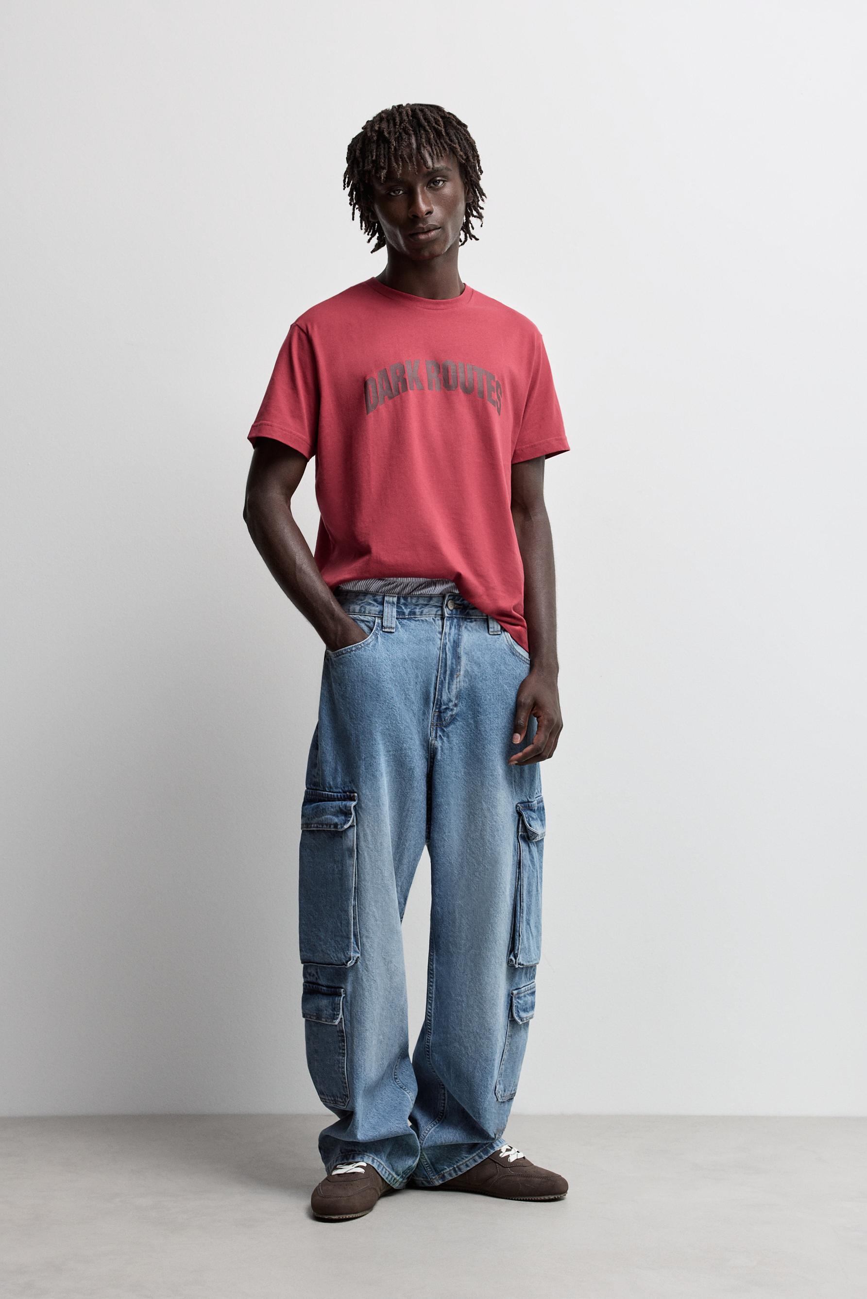 Slogan T-shirt — DARK PINK