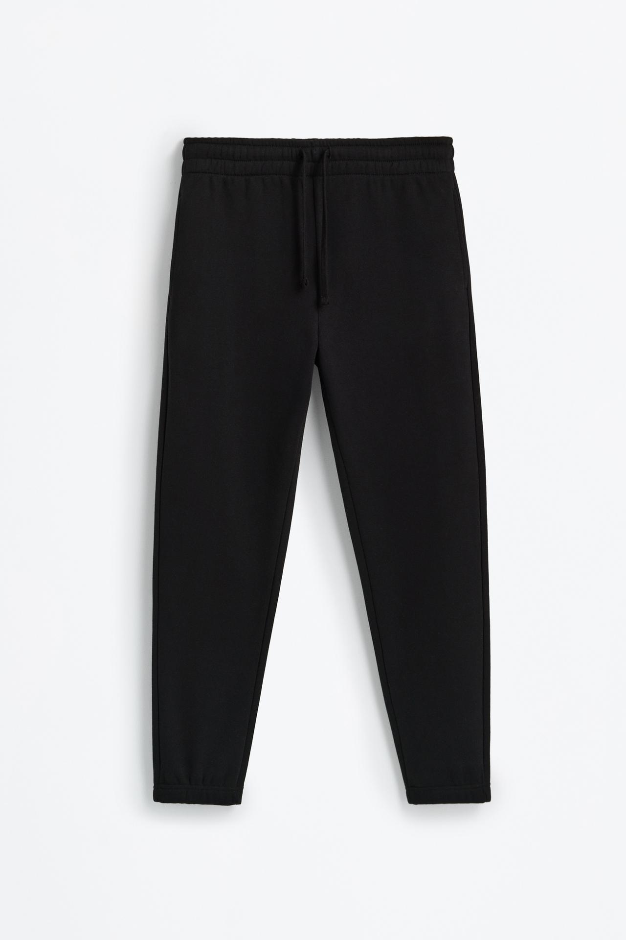 Slim fit tracksuit bottoms — BLACK