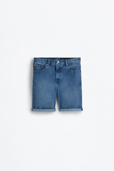 Regular fit denim Bermuda shorts — INDIGO 6