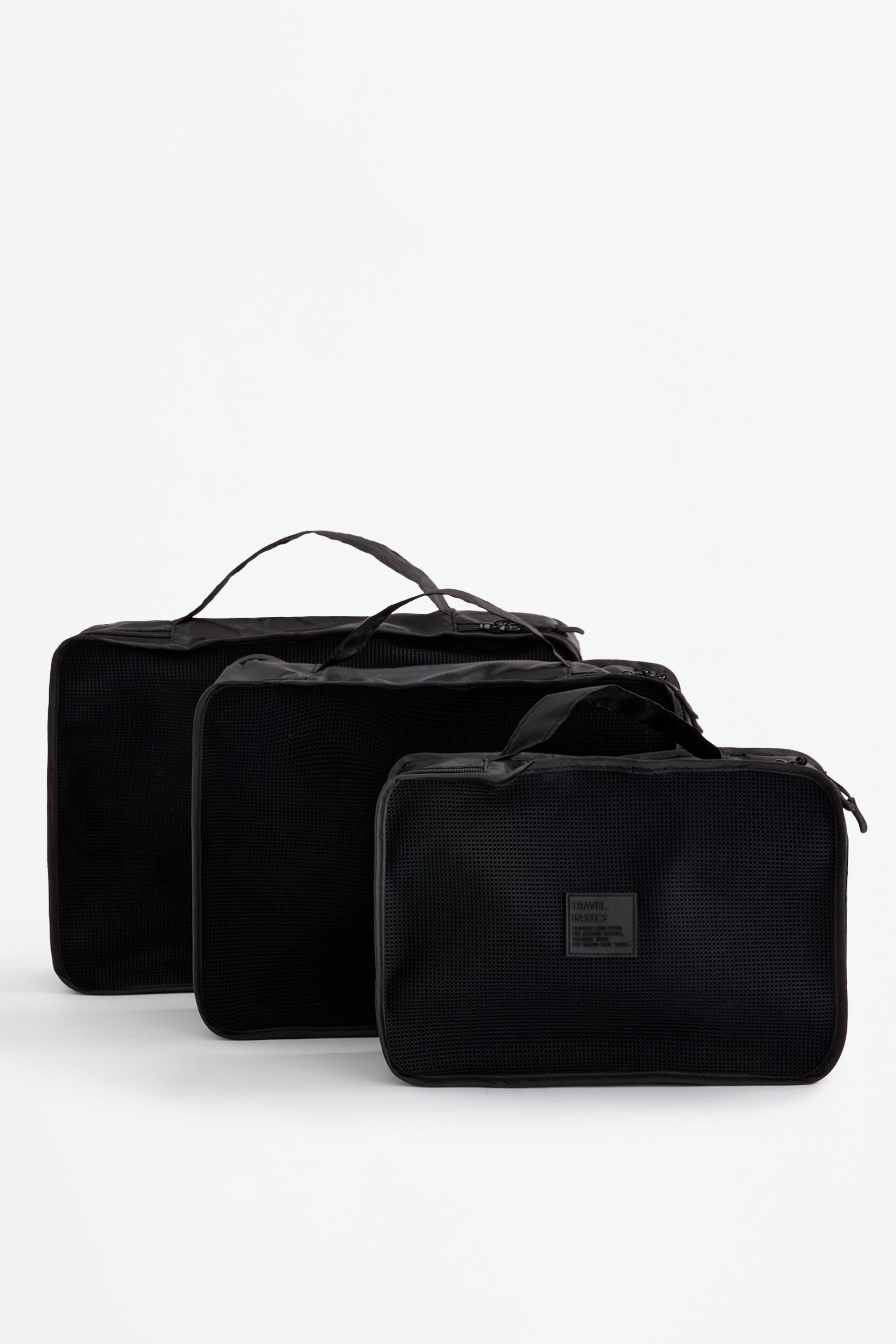 Set of 3 travel organizers — BLACK