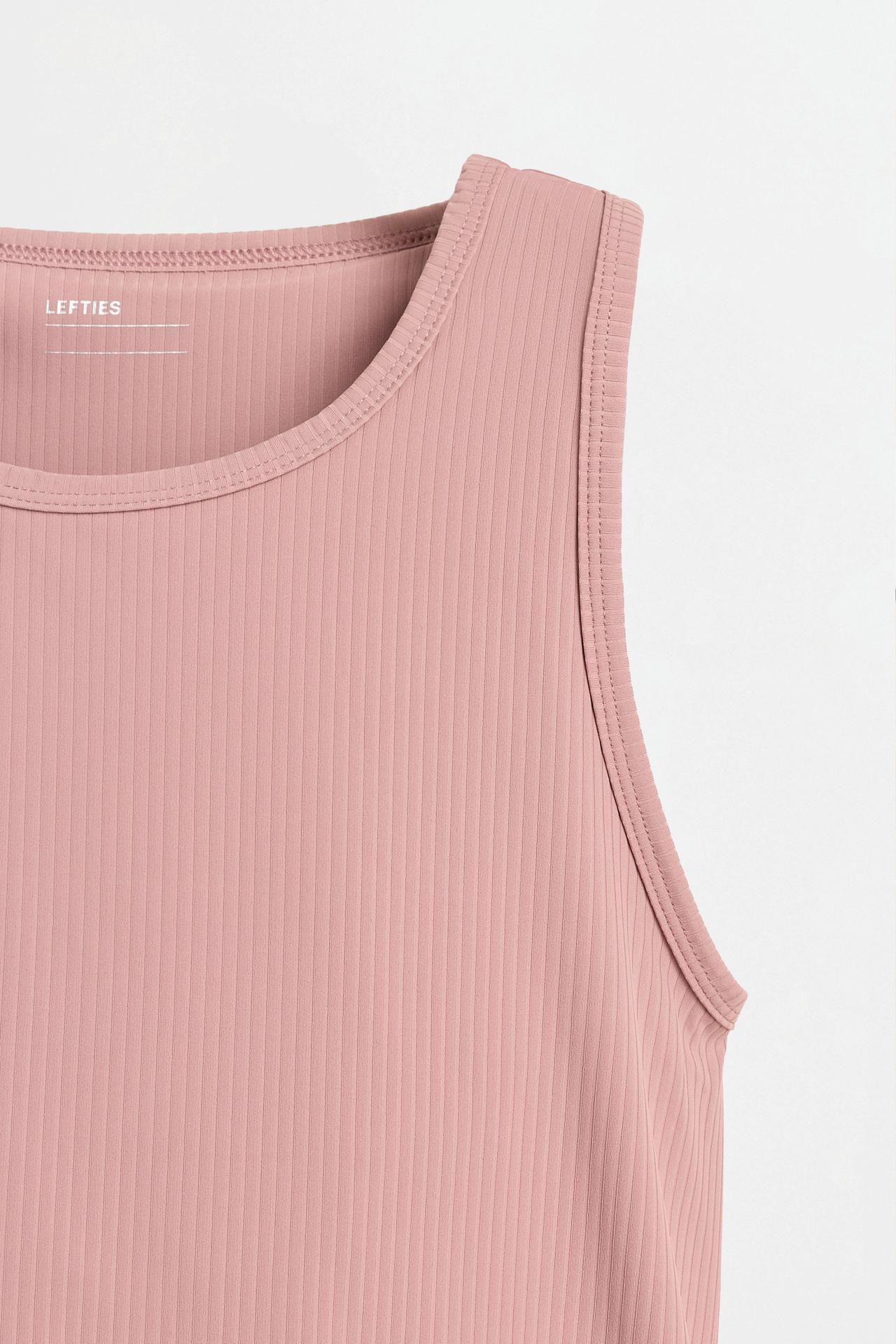 Ribbed sports T-shirt — PINK