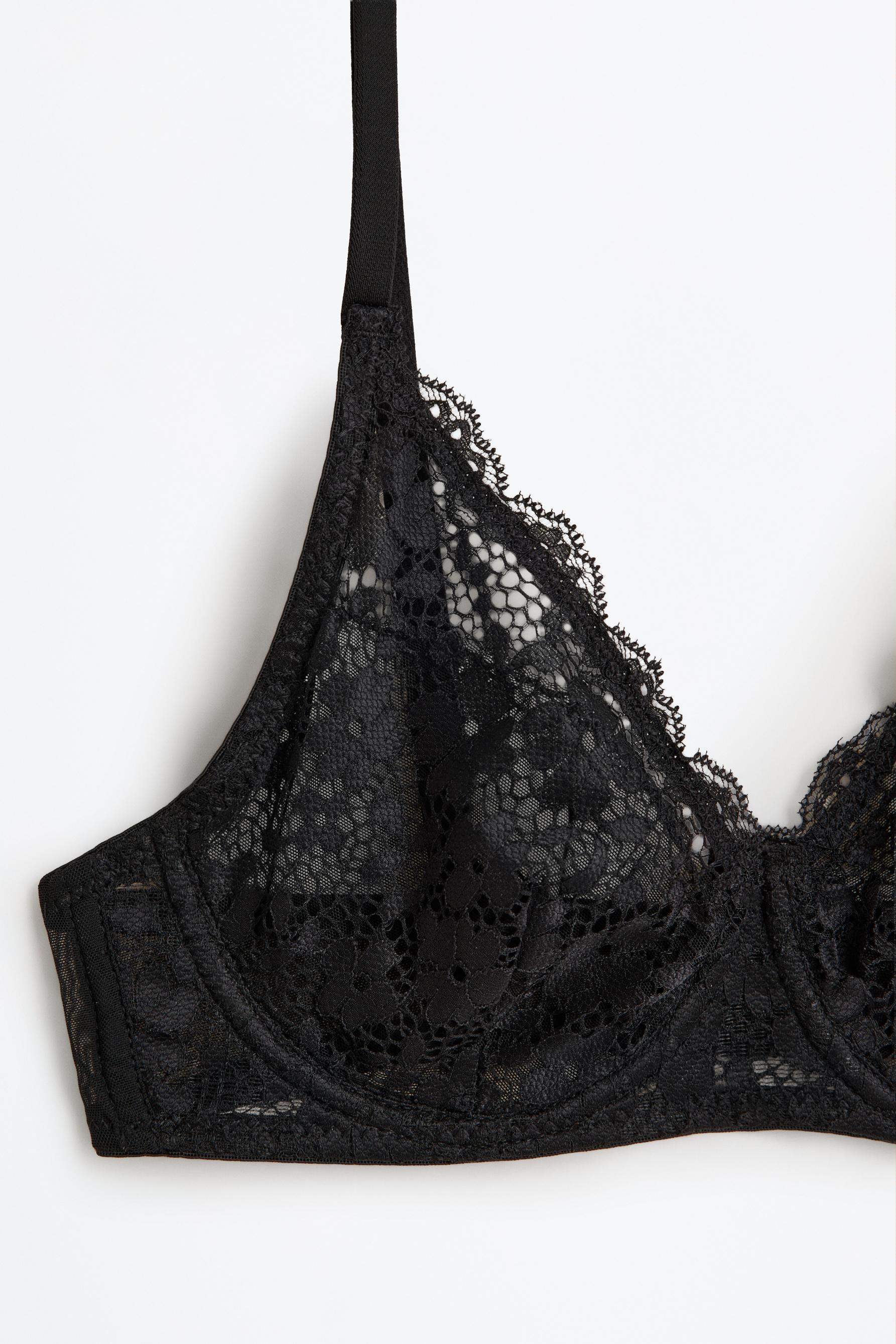 Lace bra — BLACK
