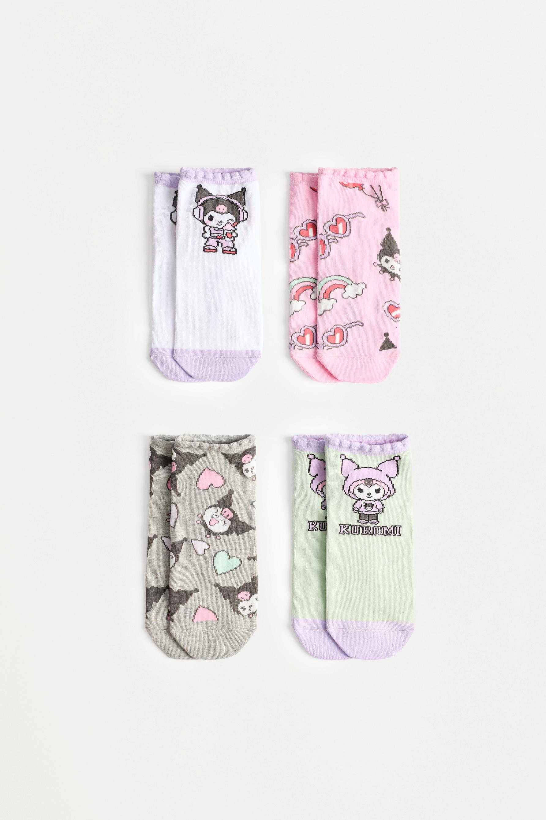 Hello Kitty ©SANRIO ankle socks (4-pack) — LILAC