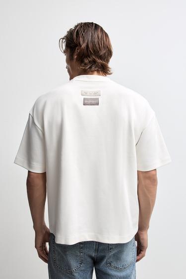 Printed interlock T-shirt — OFF WHITE 4