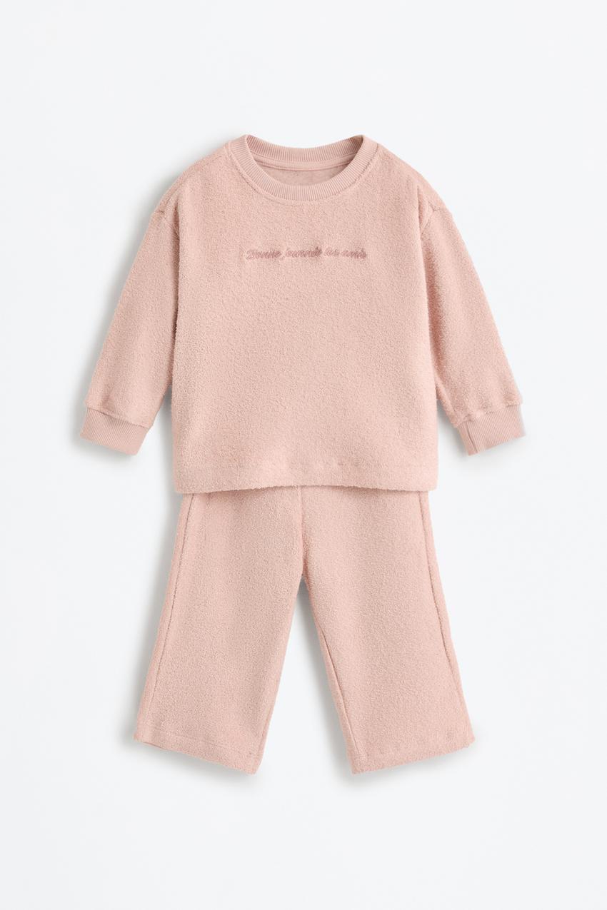 Conjunto efecto toalla sudadera y pantalón BÁSICOS DE TEMPORADA