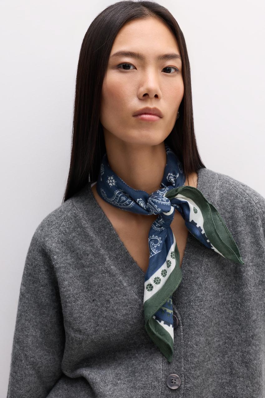 Pañuelo estampado paisley - | Lefties Canarias - España, image size:850x1275