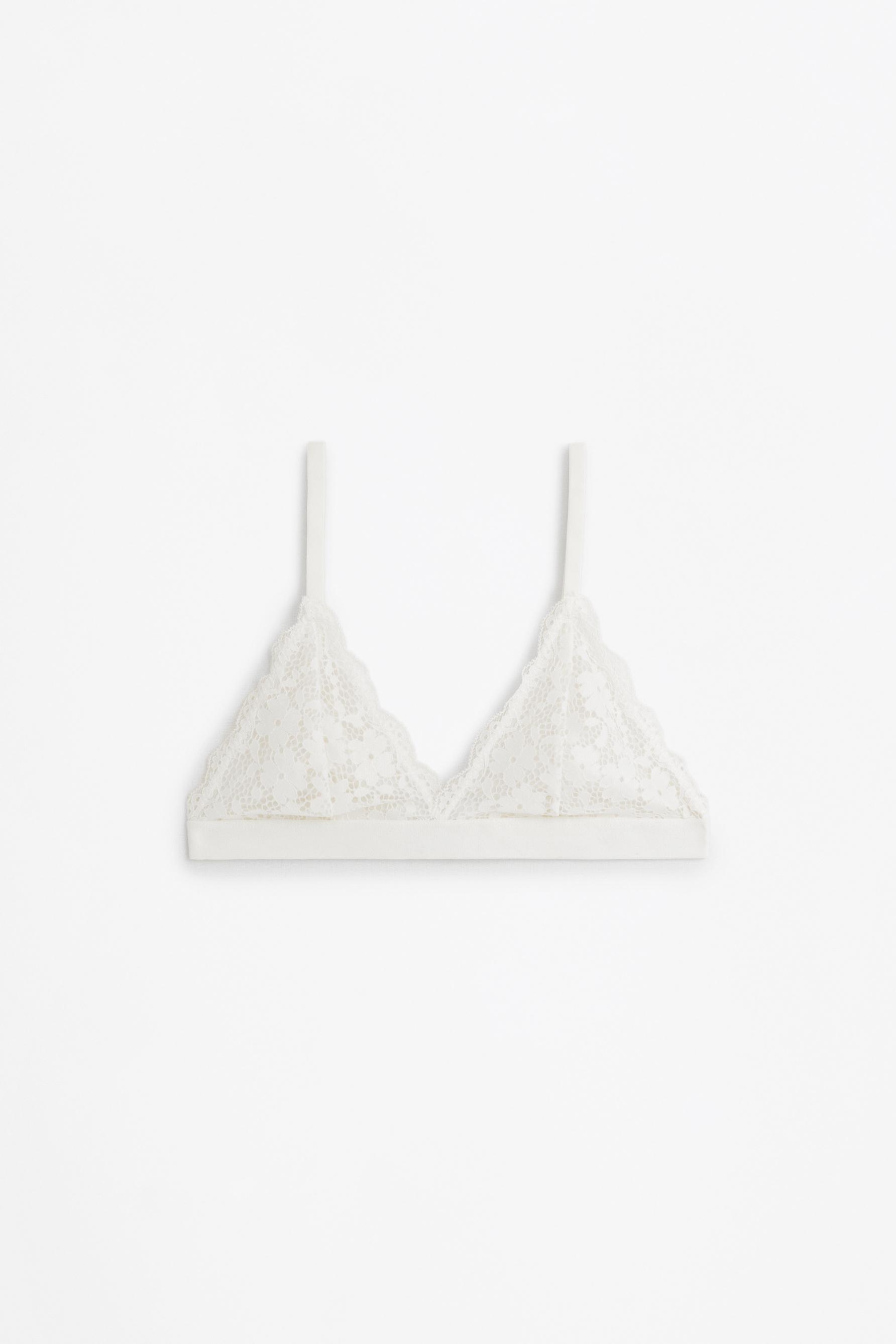 Lace bralette — WHITE