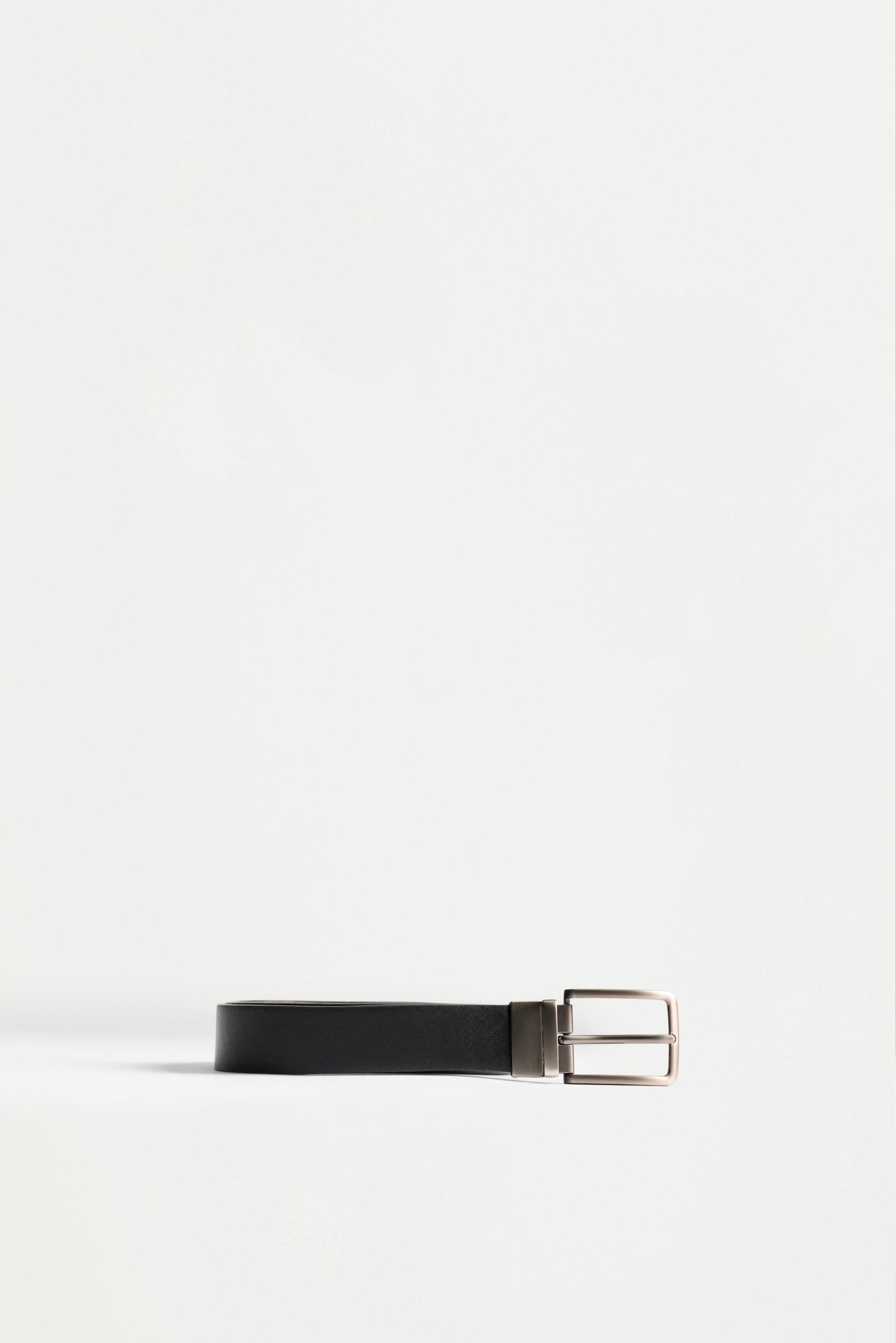 Reversible belt — BLACK/SILVER