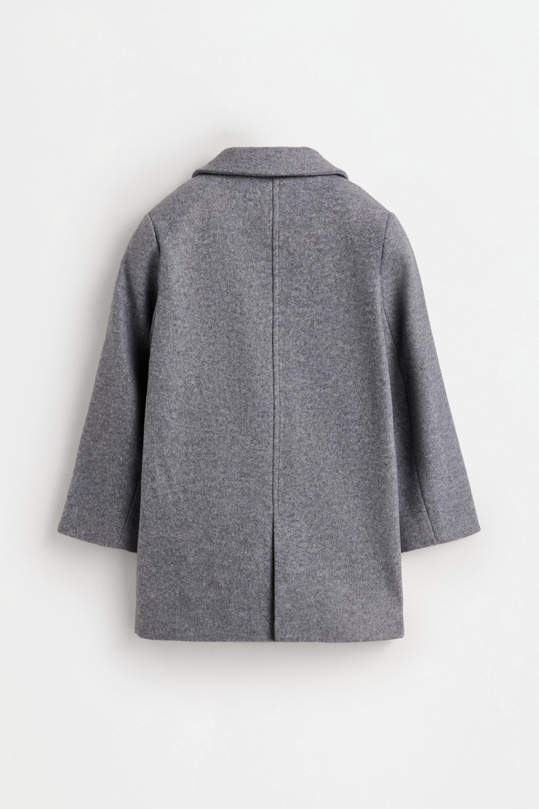 Synthetic wool coat — PEARL GREY