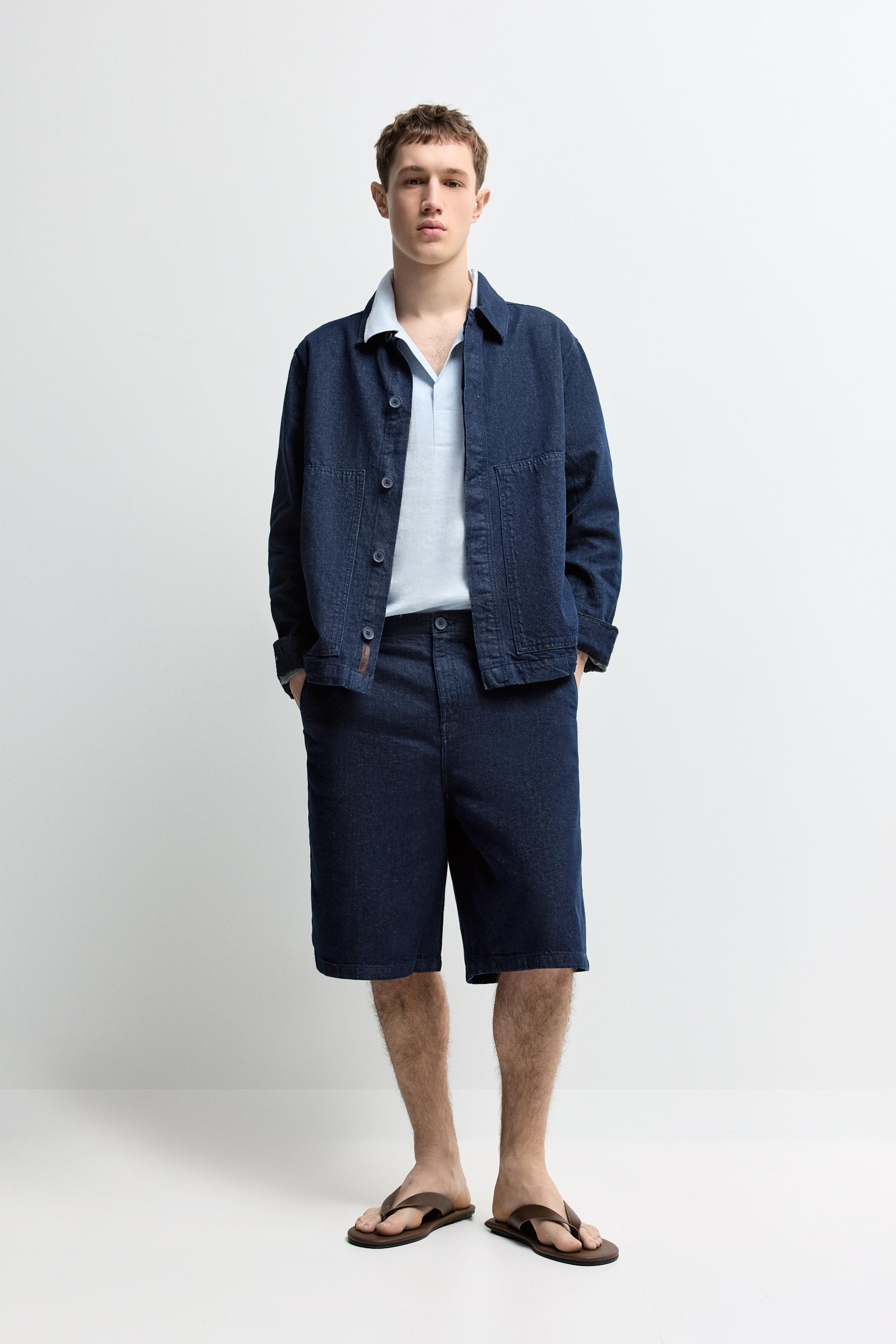 Bermuda denim chino con lino Lefties Edition