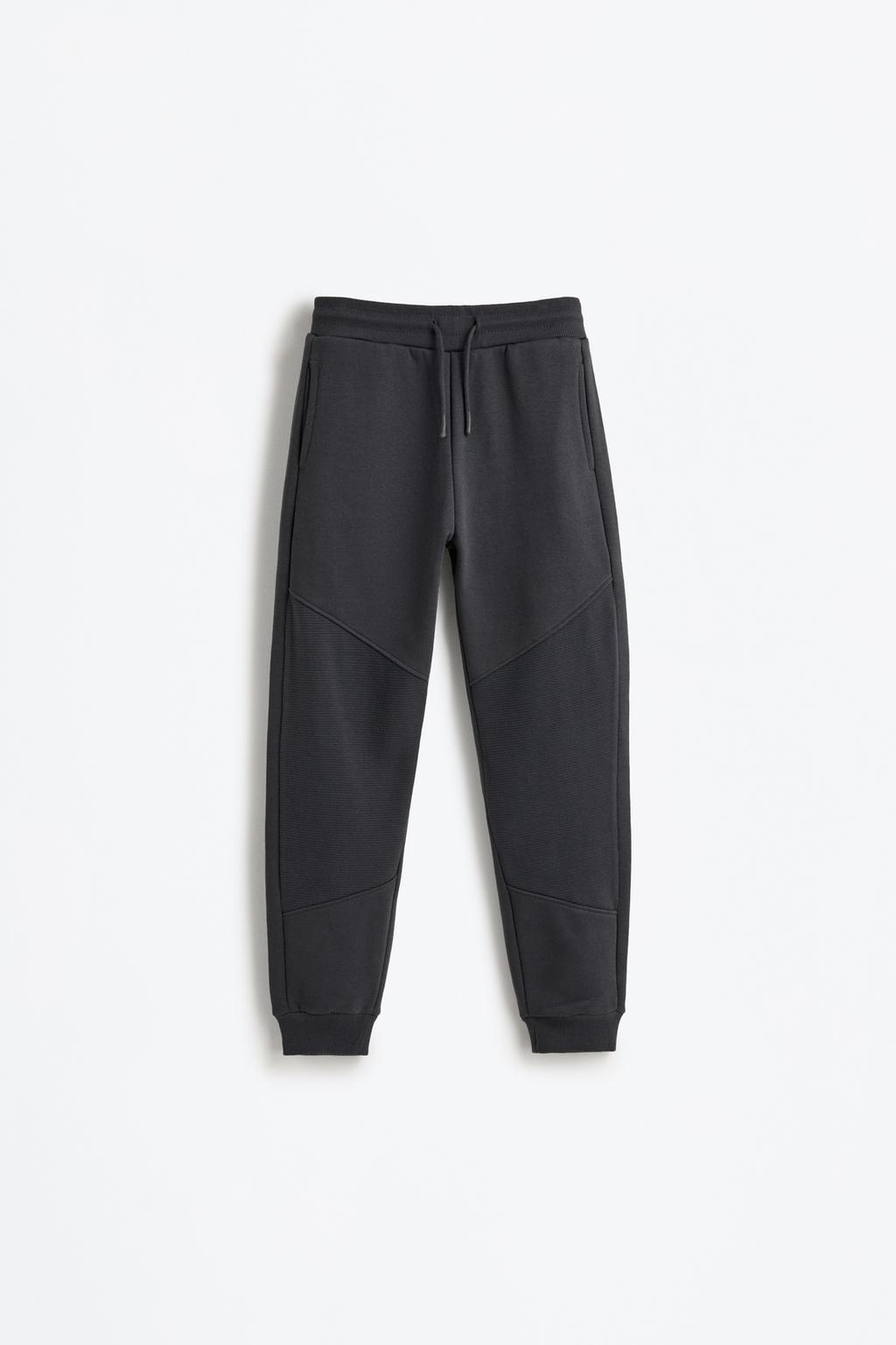 Plush panel trousers