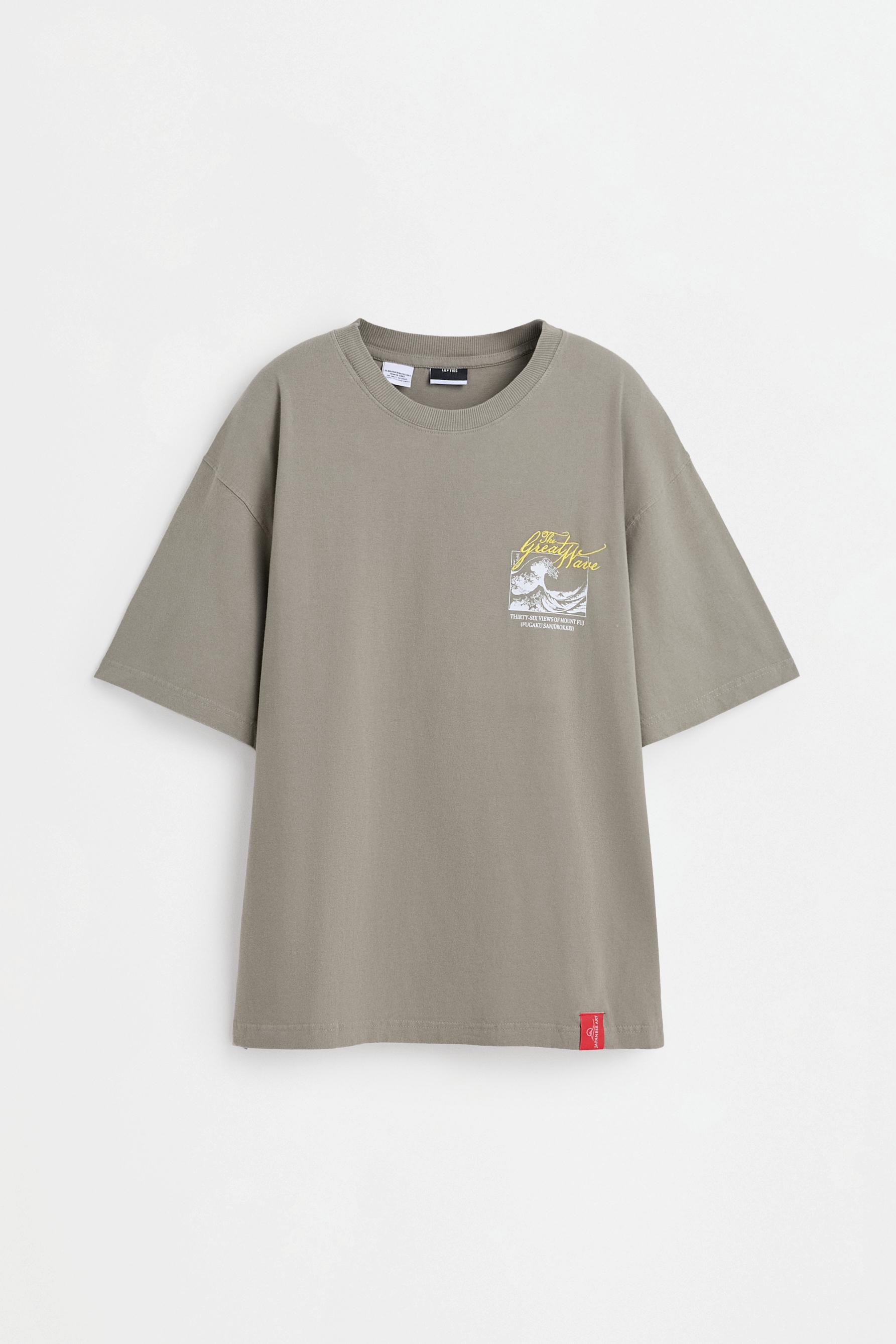 Waves Scala Faded-Effect T-Shirt — OLIVE GREEN