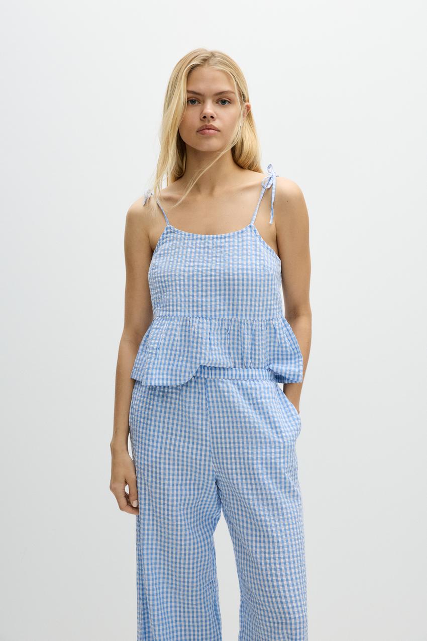 Pantalón Cuadros Vichy Zara Pantalones Cuadros Pantalones Vichy