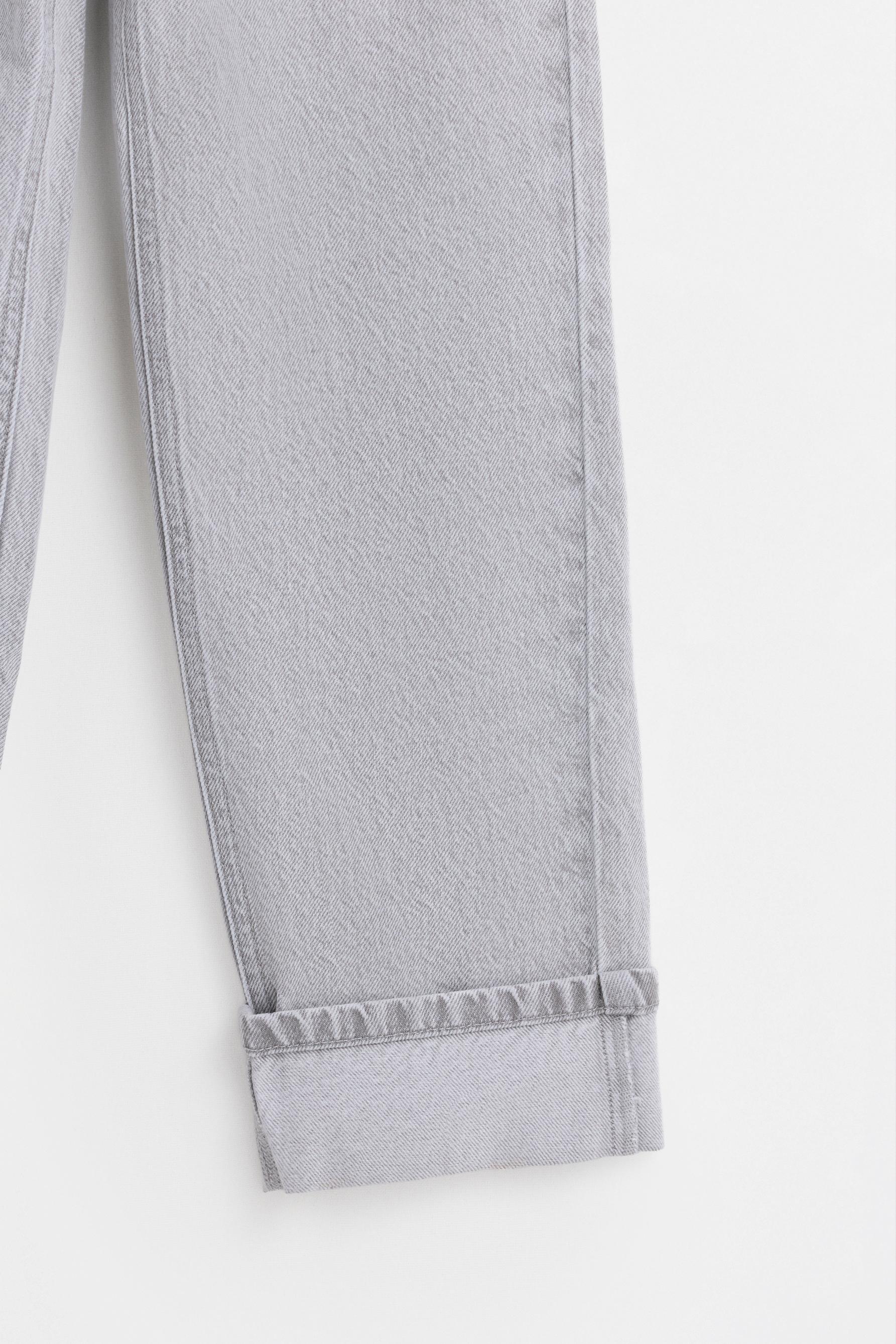 Straight-leg cuffed jeans — GREY