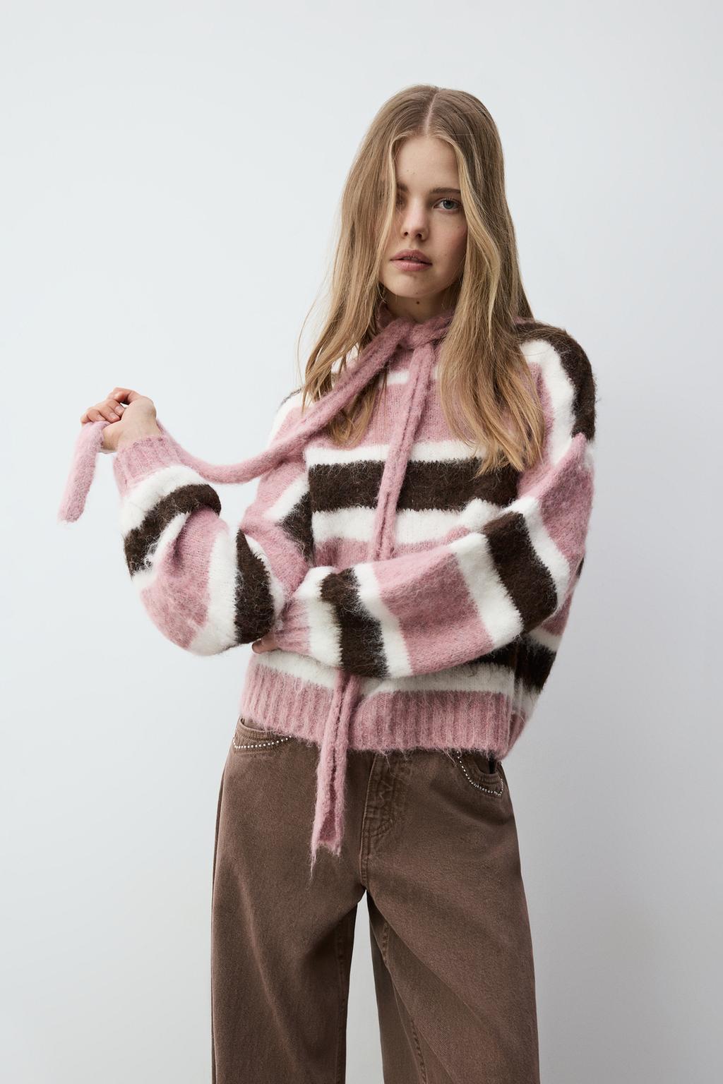 Camisola efeito pelo cachecol