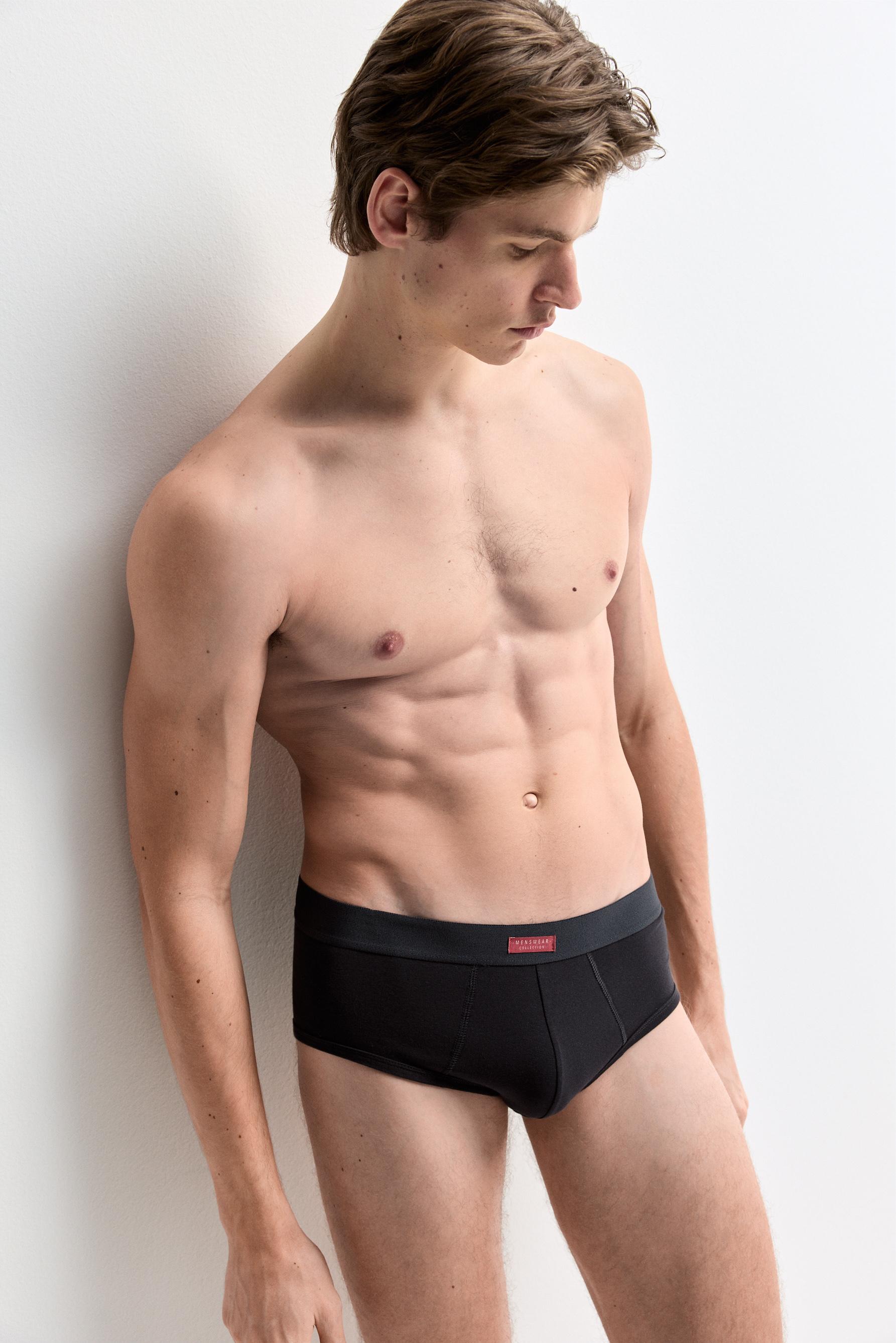 Briefs with text (Pack of 5) — MAROON