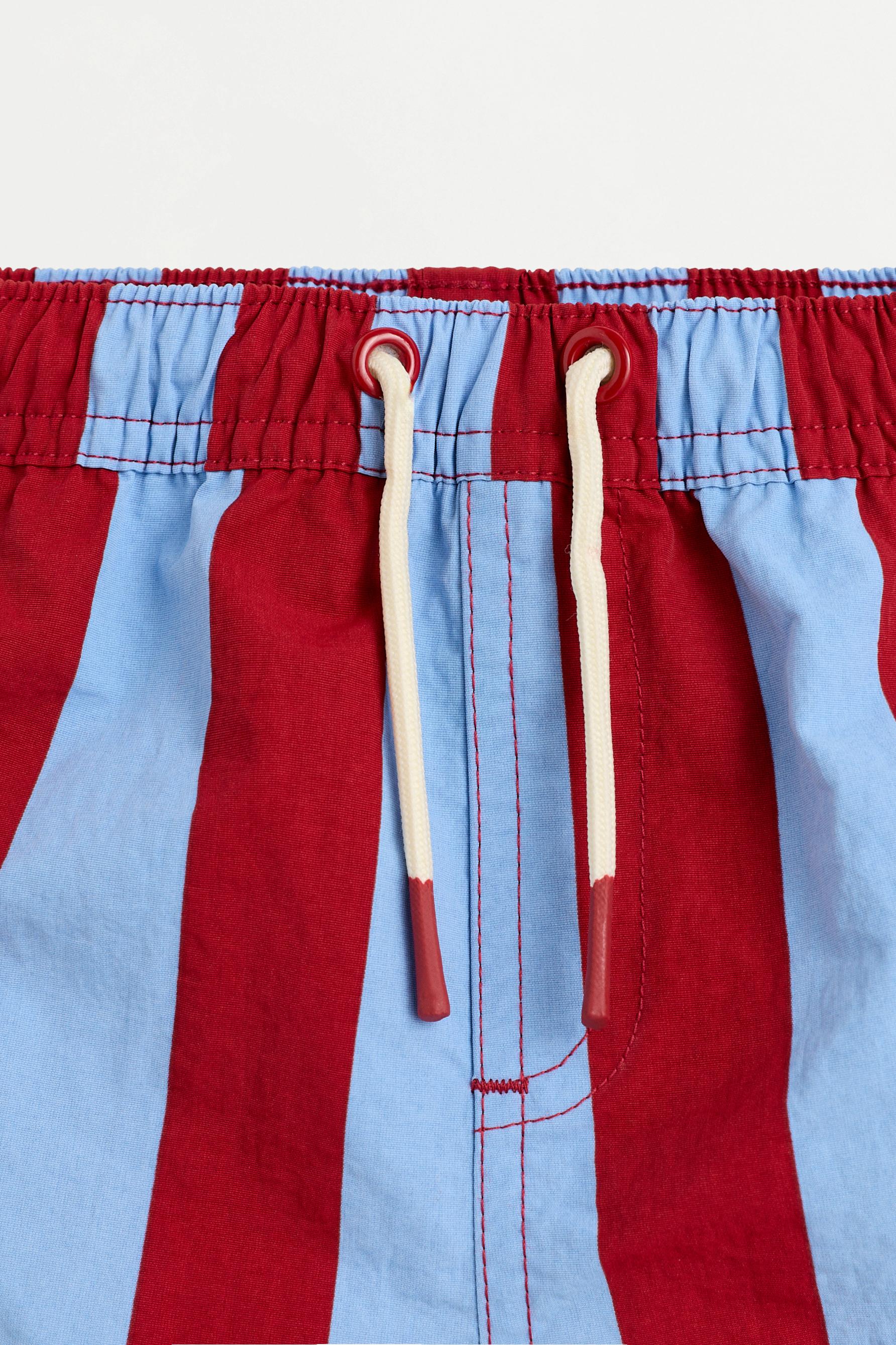 Baby Boy | Burgundy striped swimsuit — FUCHSIA
