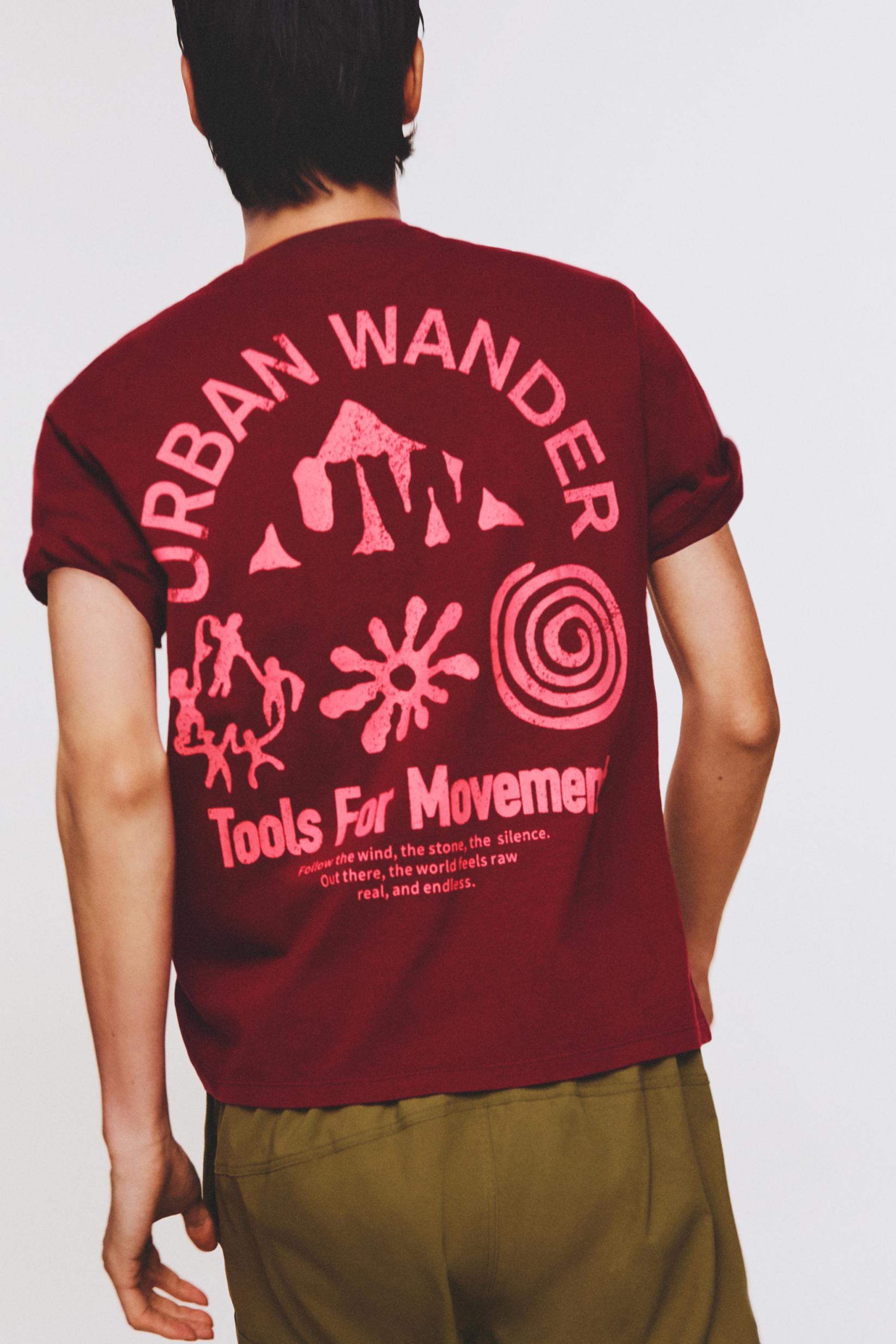 Printed T-shirt — BRIGHT RED