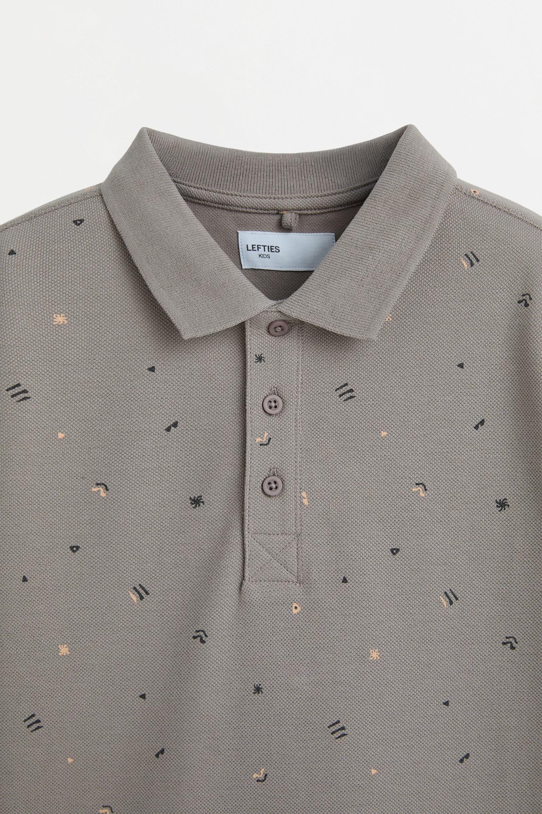 Printed polo shirt — DARK MINK