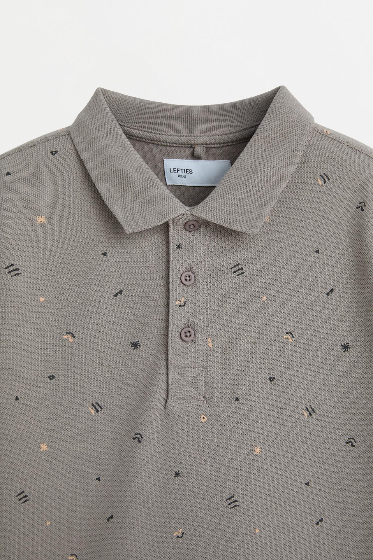 Printed polo shirt — DARK MINK