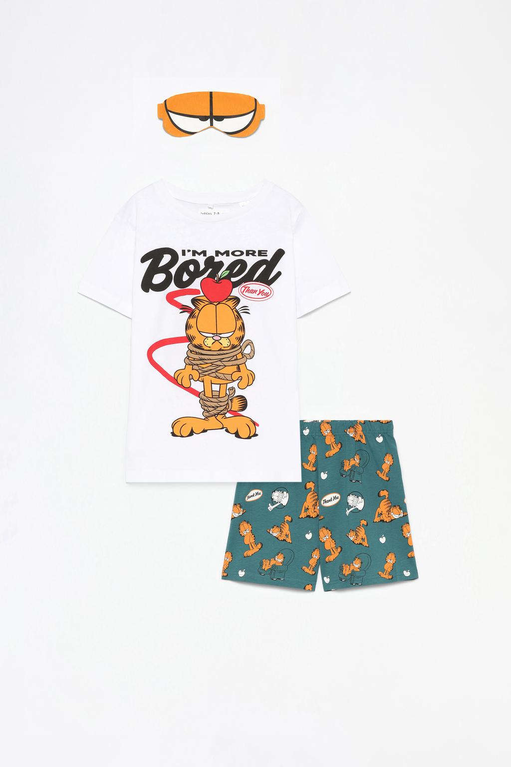 Garfield ©Nickelodeon short pyjamas with eye mask