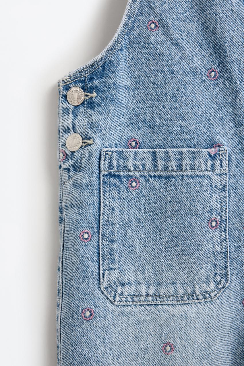 Embroidered denim dungarees - Flare | Bootcut - Jeans - CLOTHING - Woman | LEFTIES Tunisia Embroidered denim dungarees - Flare | Bootcut - Jeans - CLOTHING - Woman | LEFTIES Tunisia