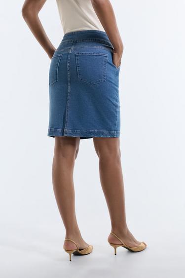 Denim pencil skirt — INDIGO 5